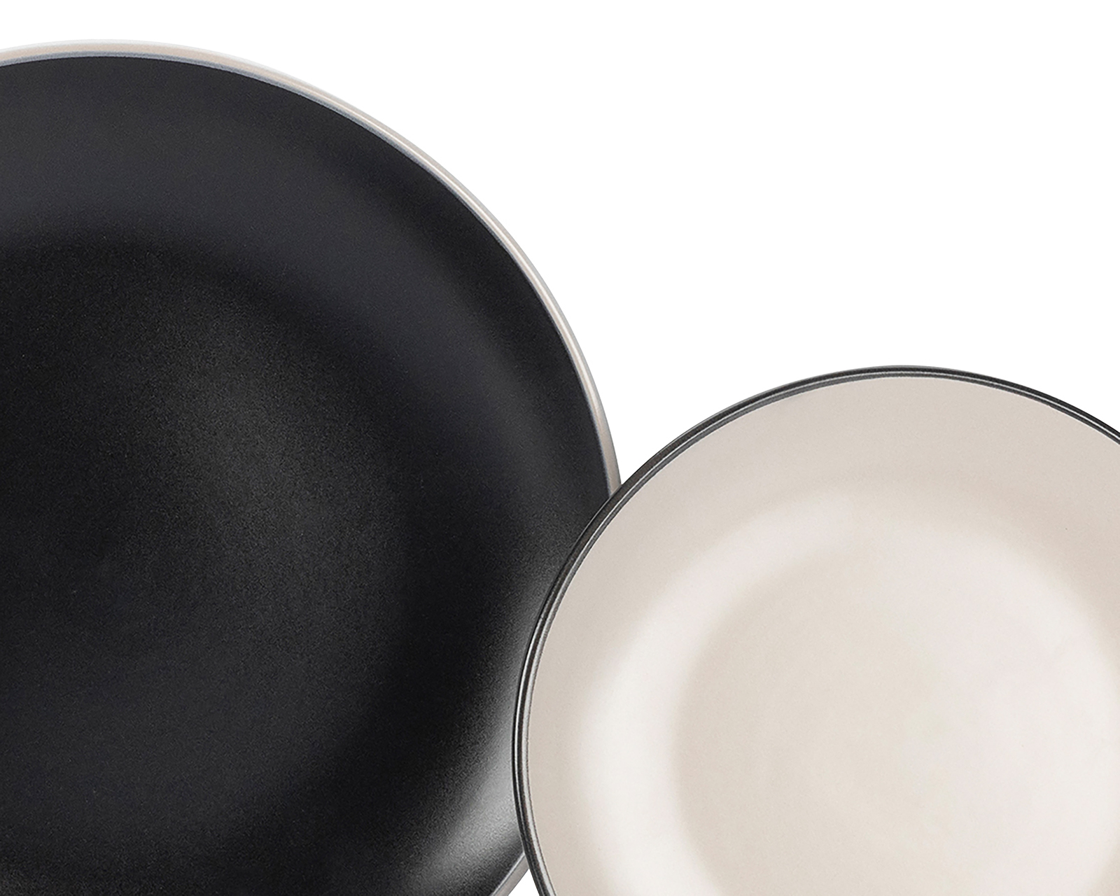 Foto 4 | Foto 4 | Vajilla de Cerámica Negra para 4 Personas 12 Piezas