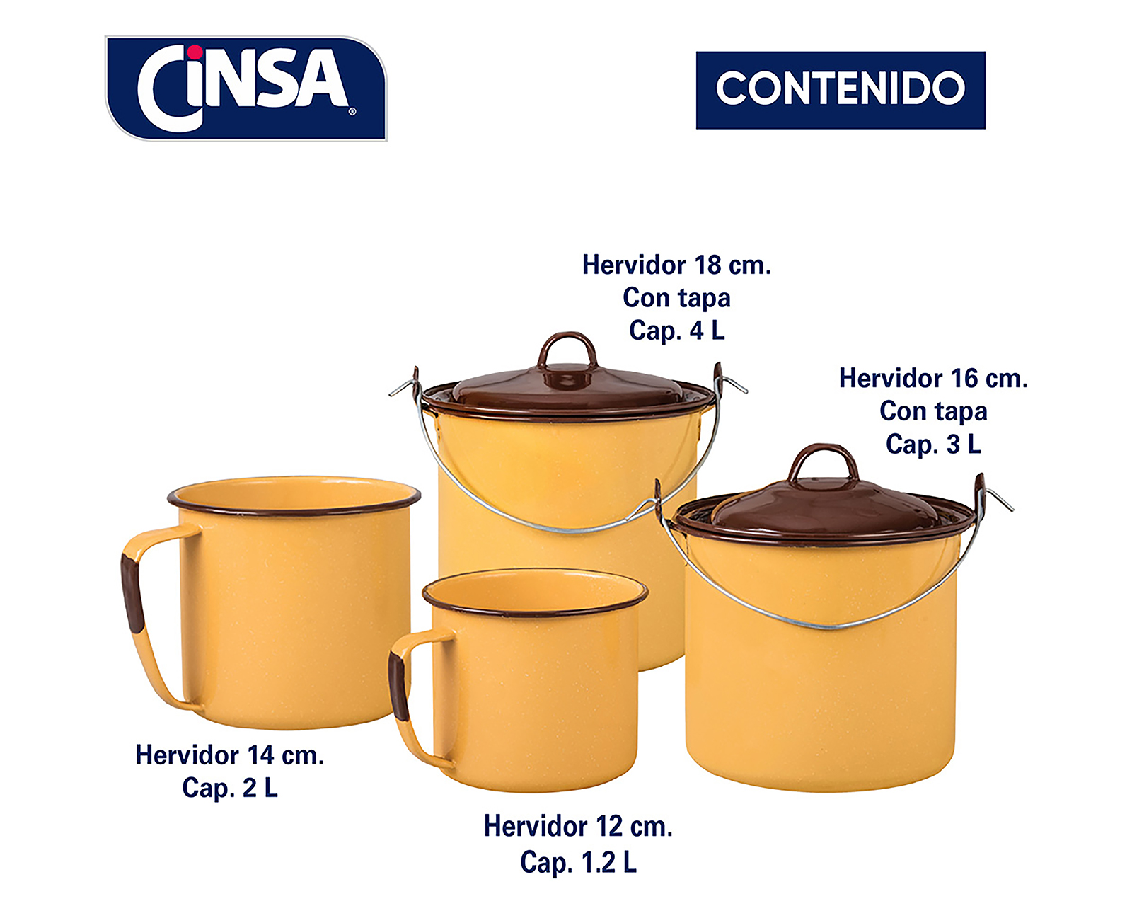 Foto 4 pulgar | Foto 3 | Juego de Hervidores Cinsa Vainilla 4 Piezas