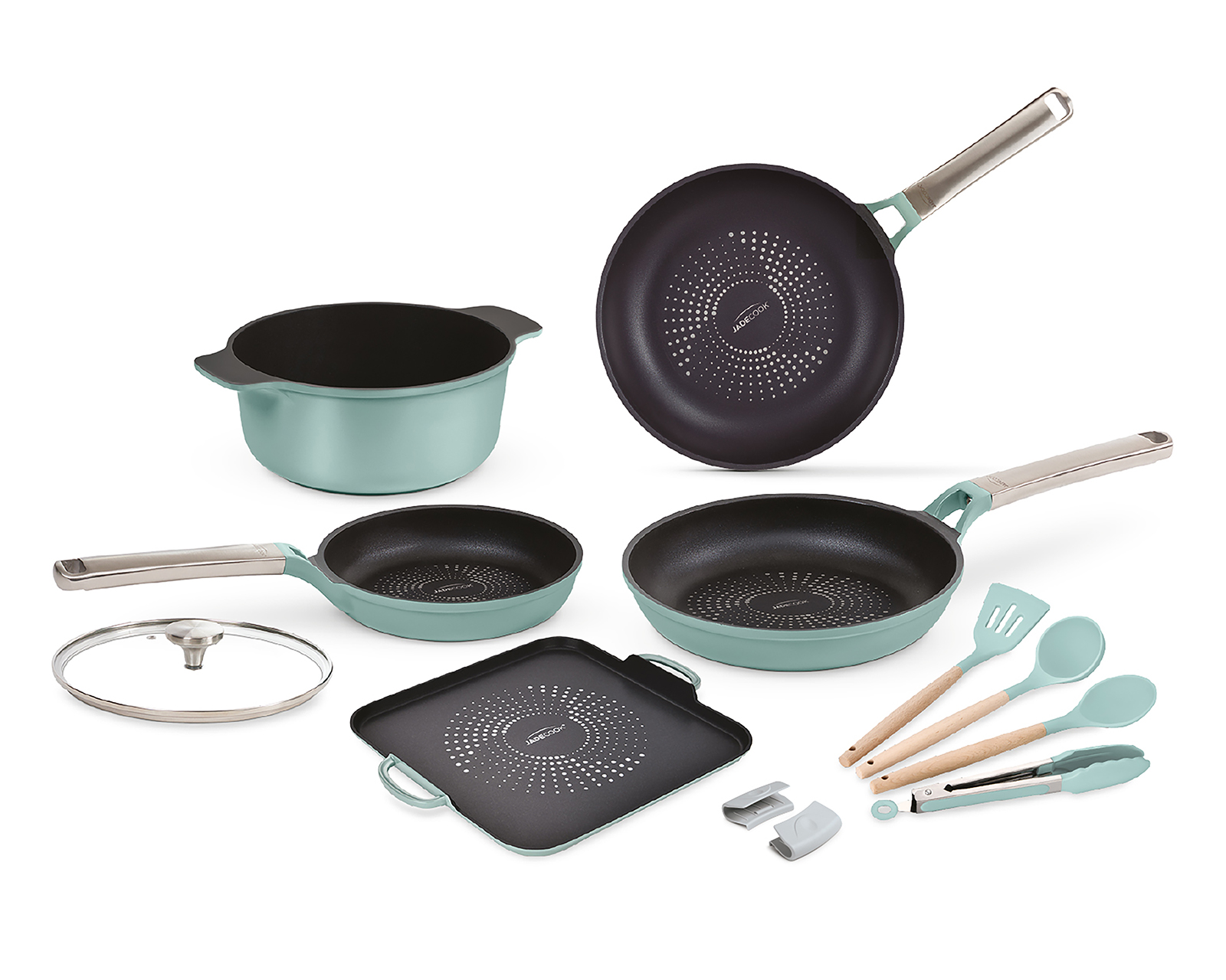 Batería de Cocina Jade Cook Pro Series de Aluminio 10 Piezas