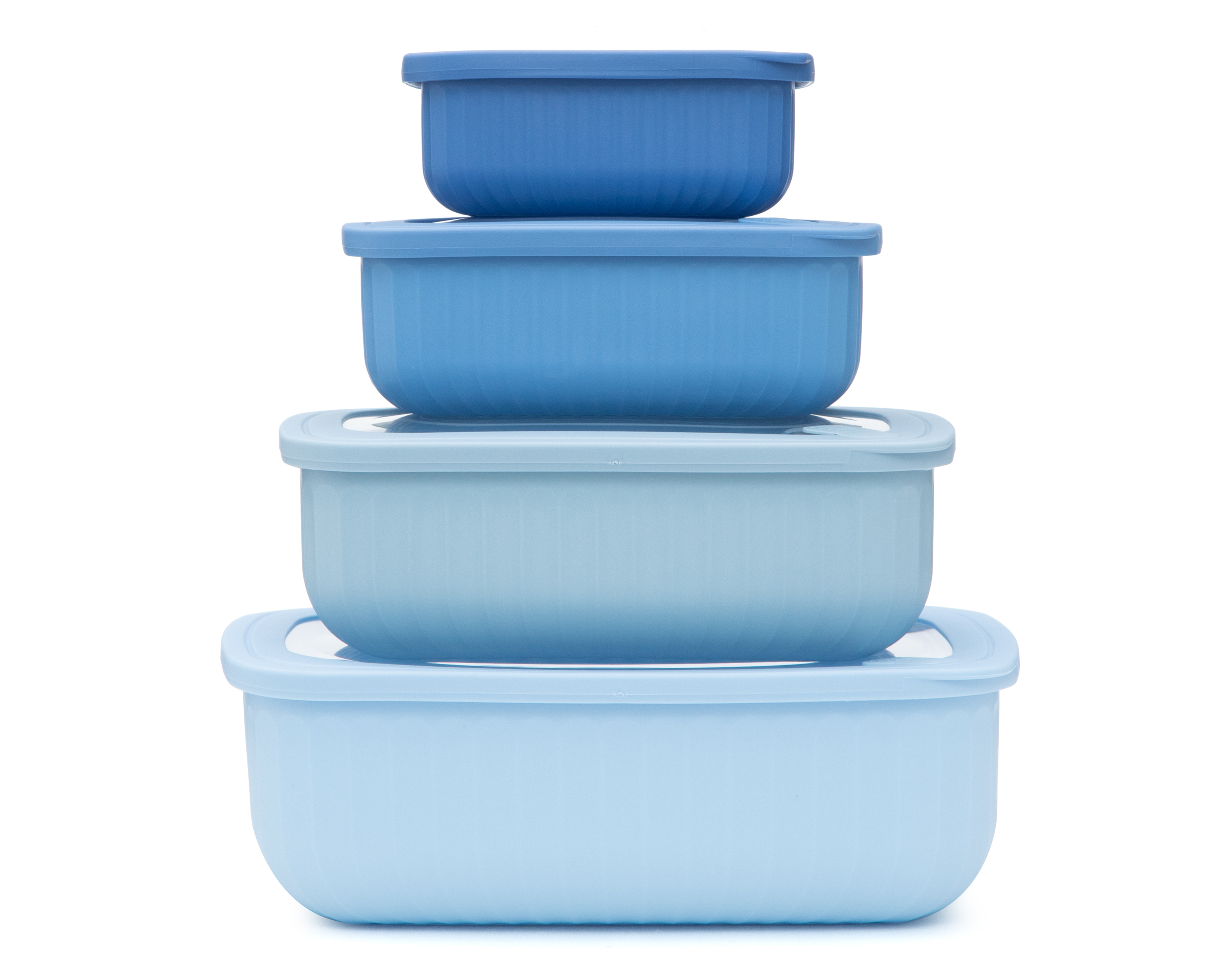 Contenedor de Plástico +Simple 4 Piezas