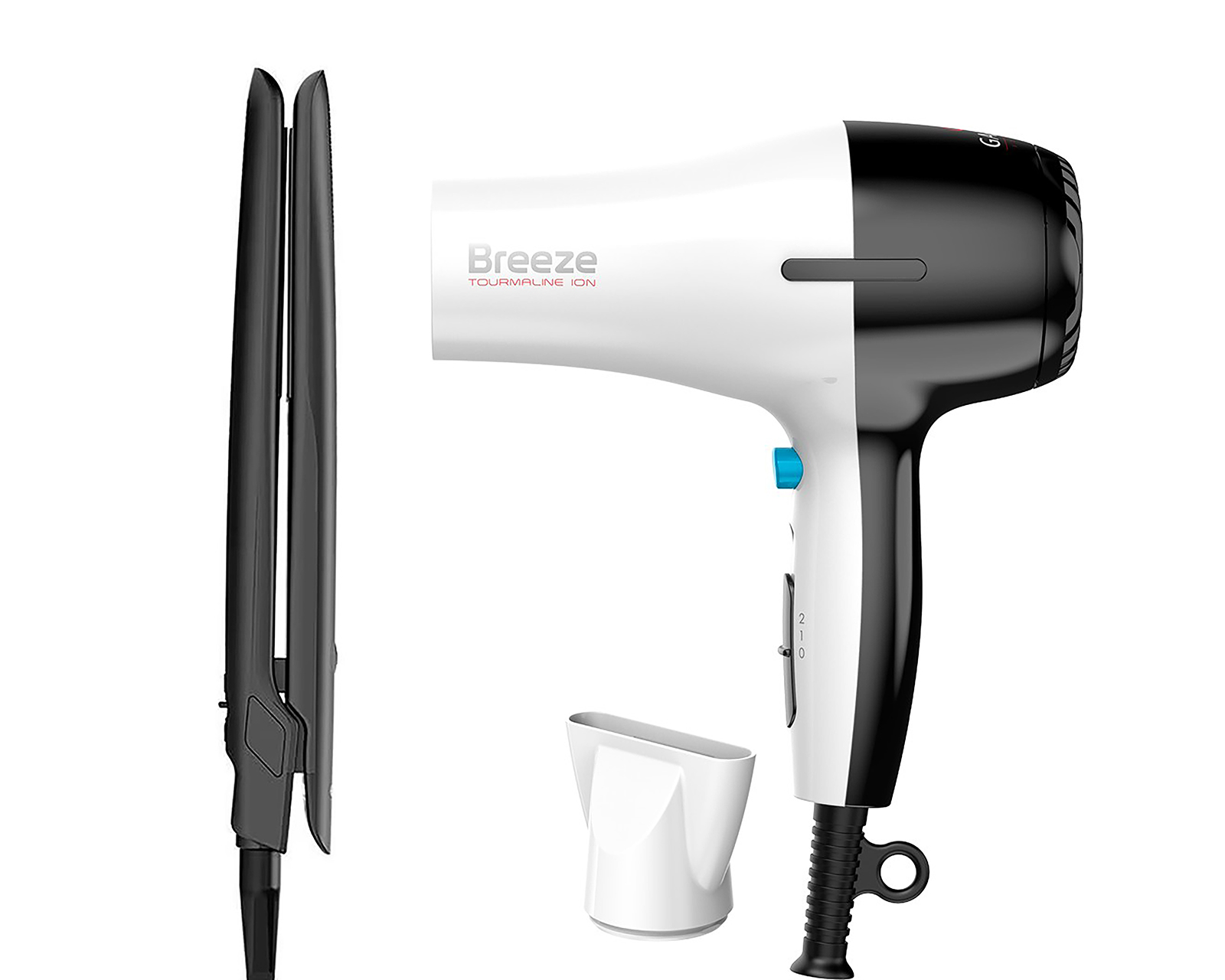 Foto 2 | Foto 2 | Combo de Plancha y Secadora para Cabello Gama Italy Alais Breeze Turmalina + Cerámica