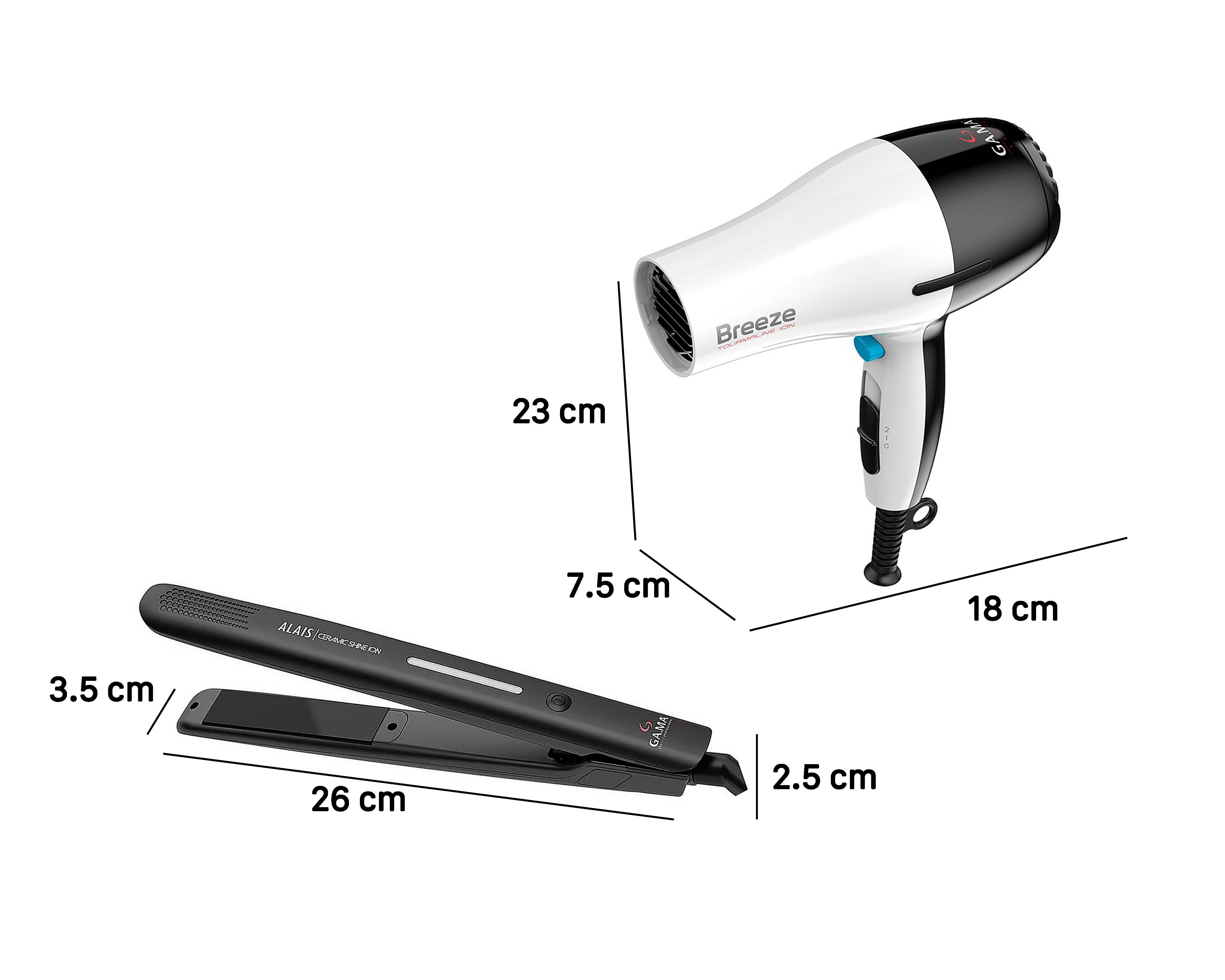 Foto 6 | Foto 6 | Combo de Plancha y Secadora para Cabello Gama Italy Alais Breeze Turmalina + Cerámica