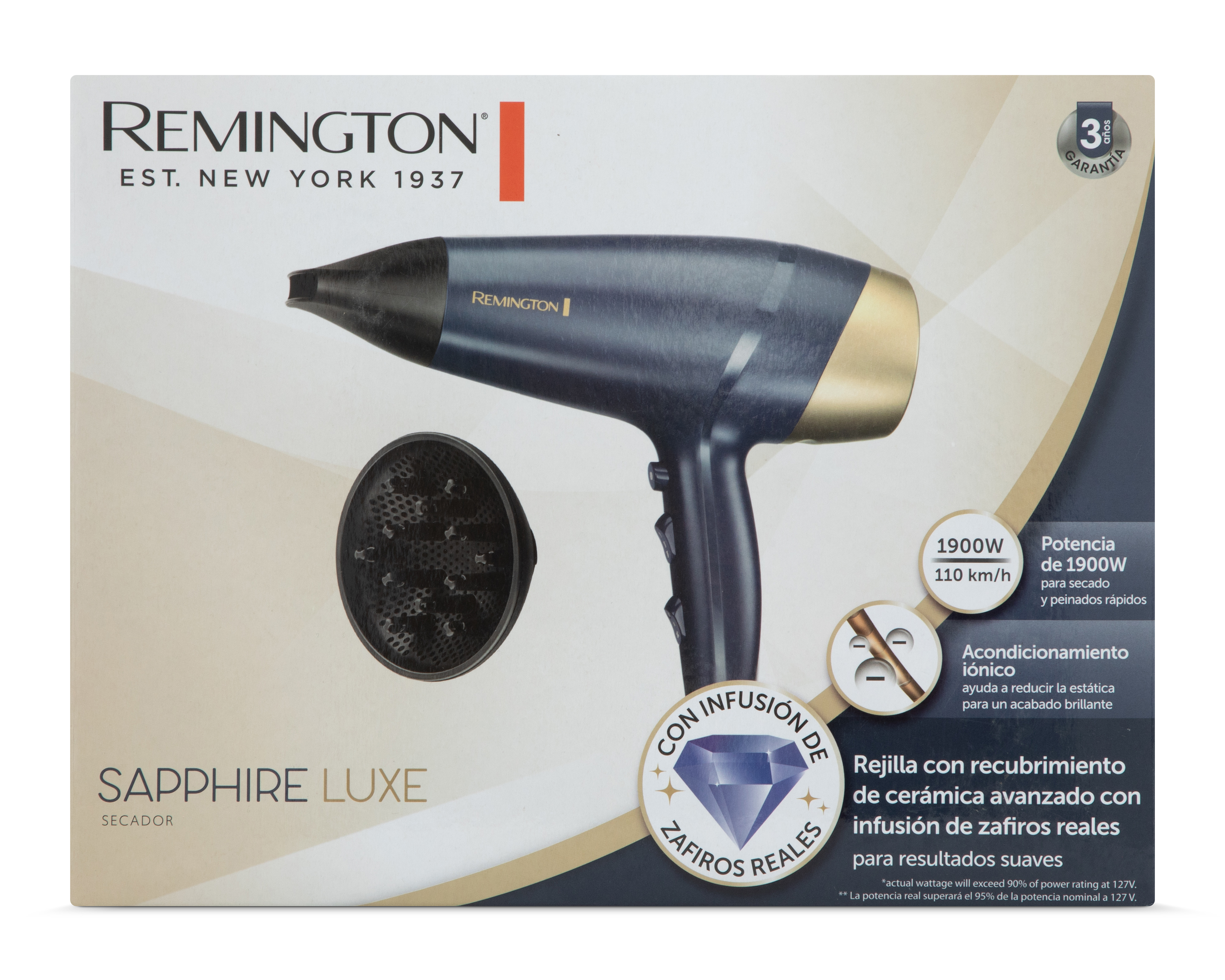Foto 7 pulgar | Foto 6 | Secadora de Cabello Remington Sapphire Luxe con Infusión de Zafiros Reales