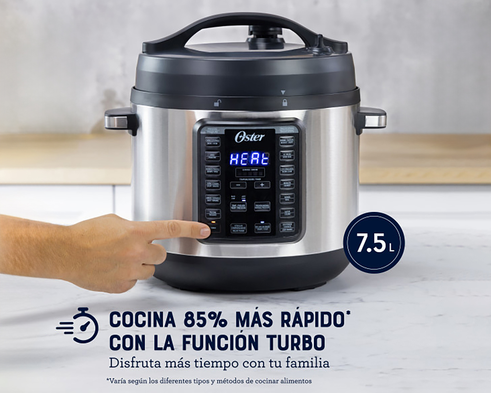 Foto 5 pulgar | Foto 4 | Multiolla Oster Turbo de 7.5 Litros 3 Accesorios