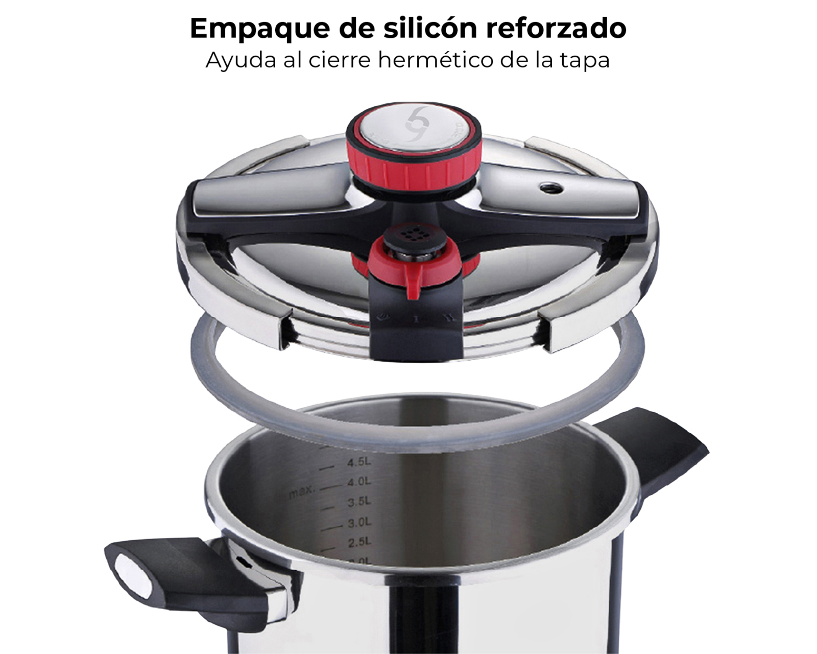Foto 2 | Foto 2 | Set de Ollas de Presión Bogner de Acero Inoxidable 5 Piezas
