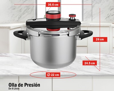 Foto 8 | Foto 8 | Olla de Presión Bogner 6 Litros de Acero Inoxidable