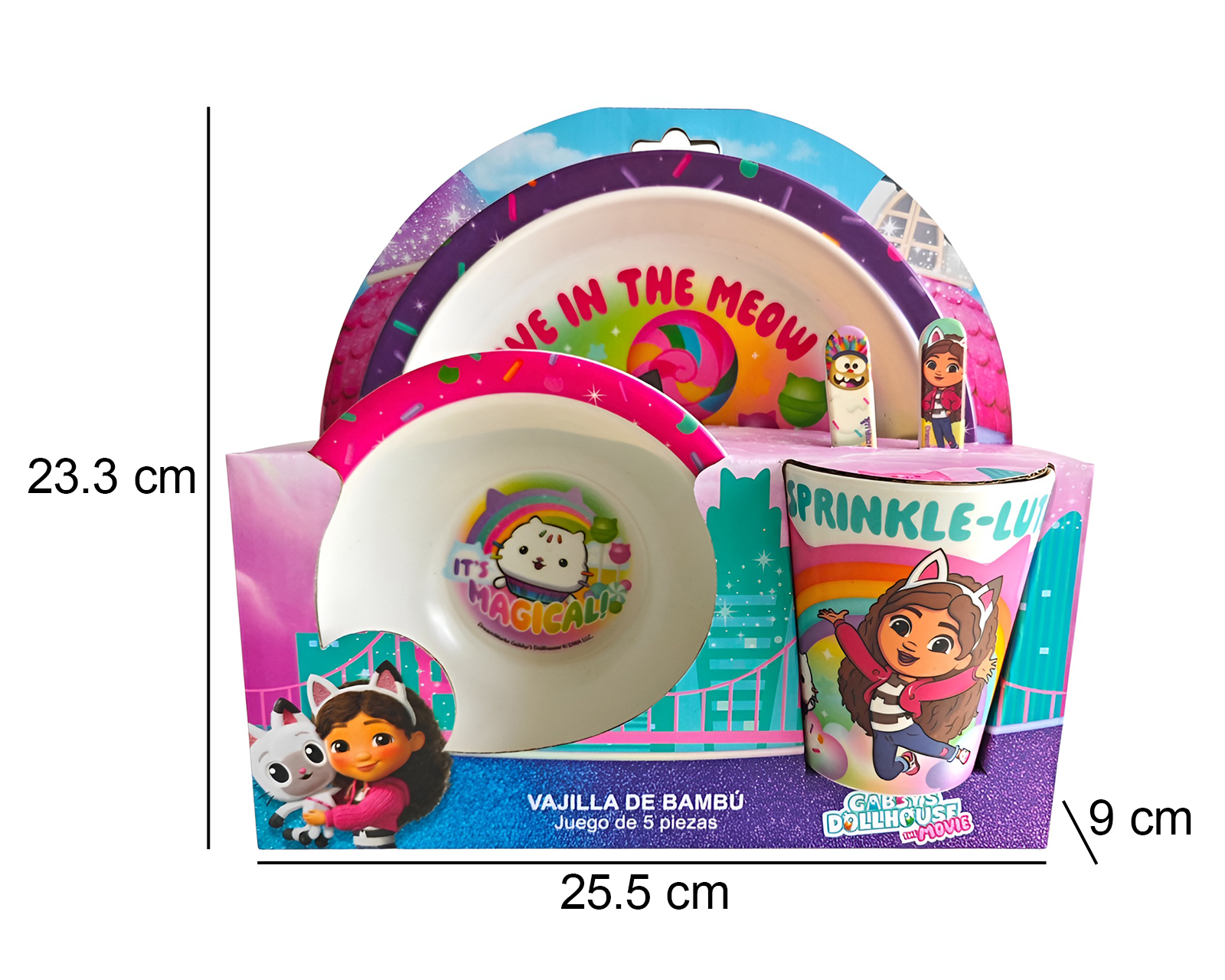 Foto 7 | Foto 7 | Vajilla de Bambú Multicolor para 1 Persona 5 Piezas