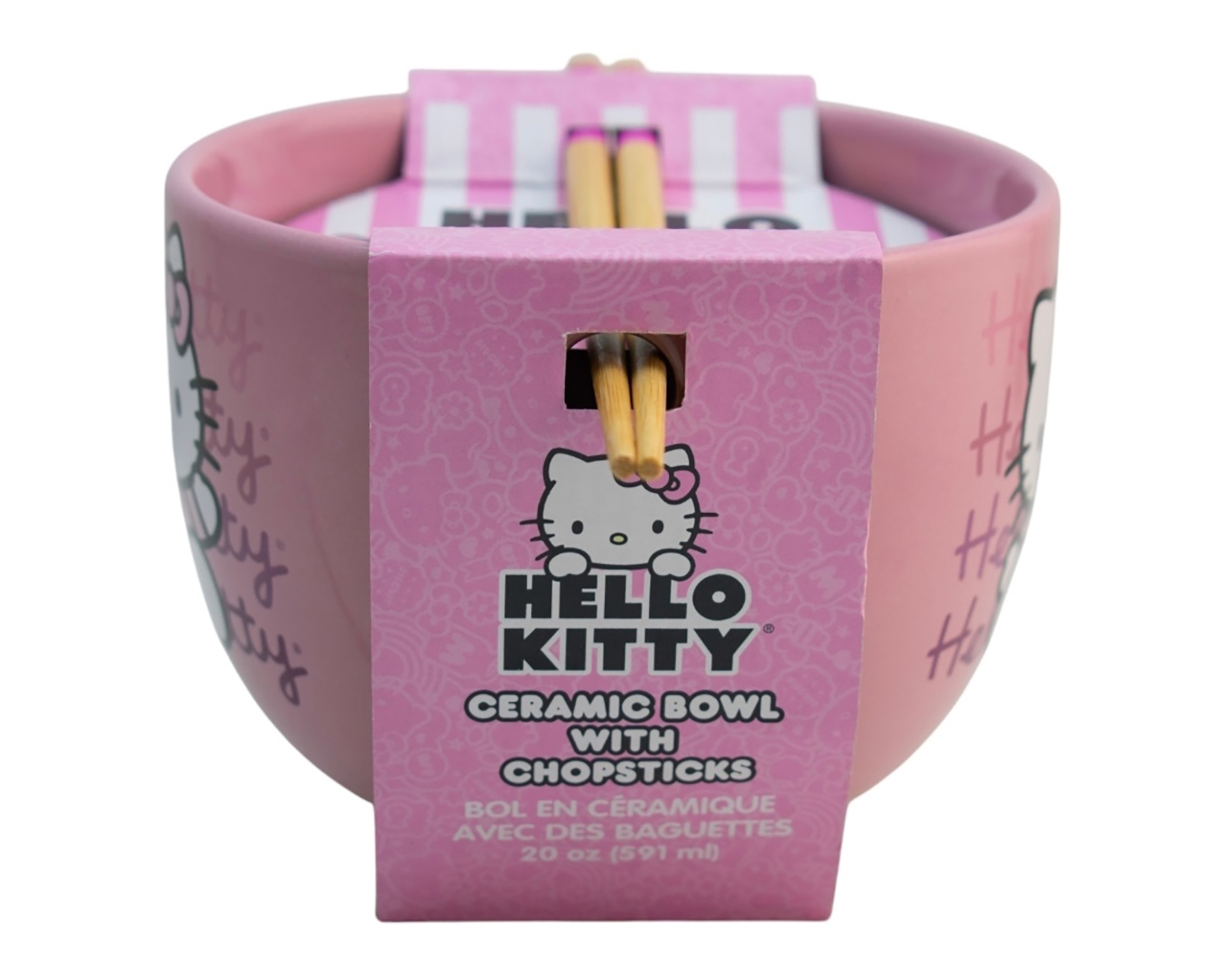 Foto 2 pulgar | Foto 1 | Bowl Fun Kids Hello Kitty 591 ml con Palillos