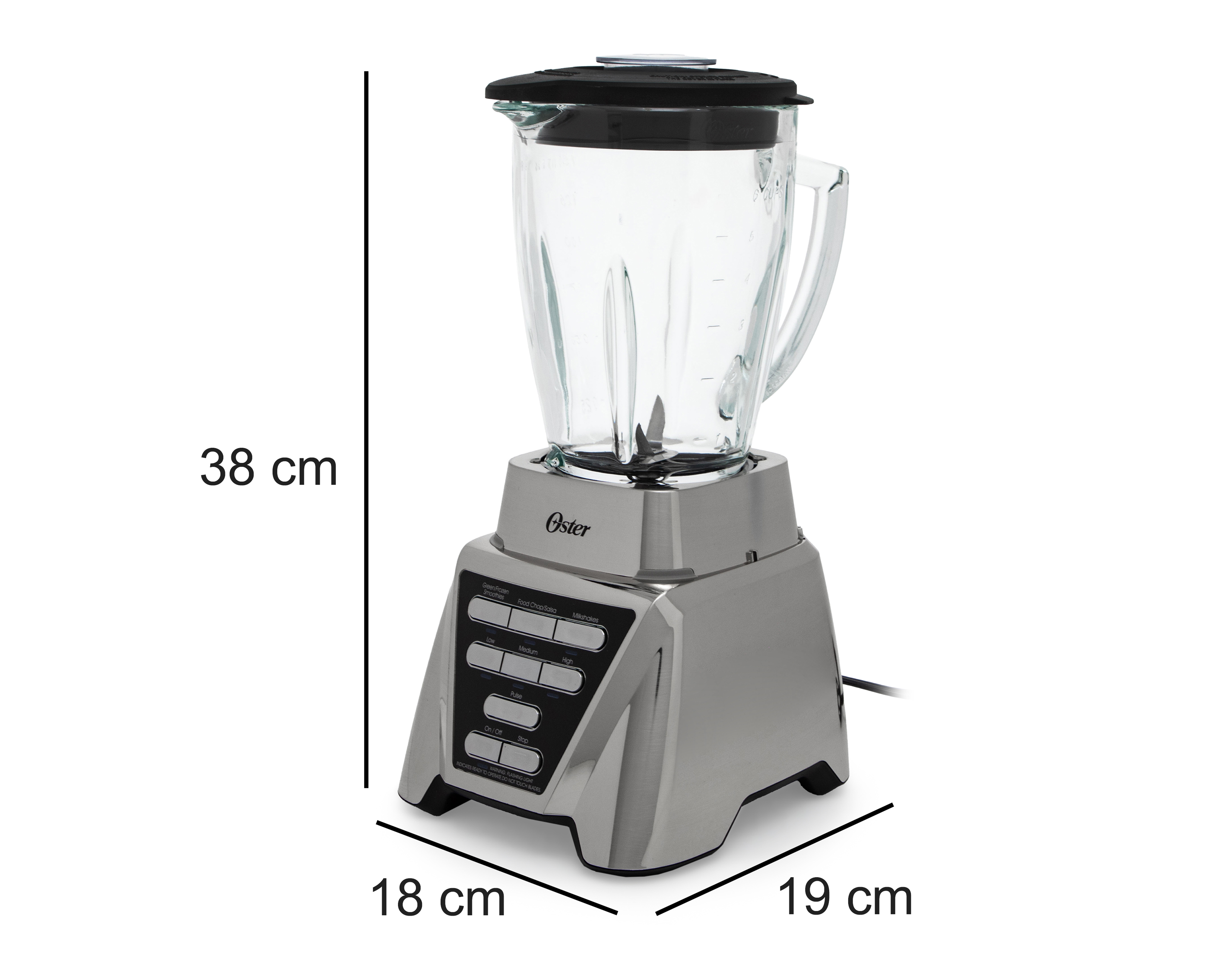 Foto 8 | Foto 8 | Licuadora Oster Xpert 1200 con Función de Pulso 7 Velocidades Vaso de Vidrio