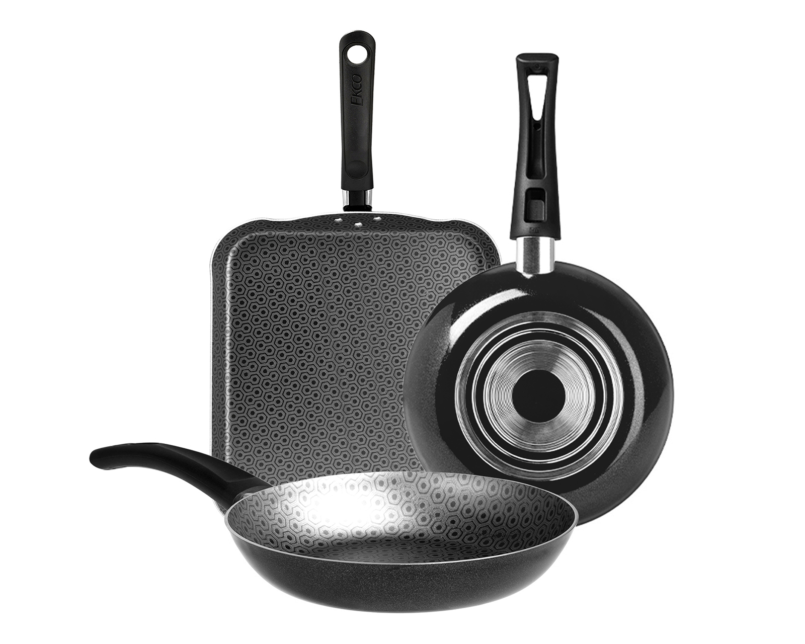 Juego de Sartenes Ekco Antiadherente 3 Piezas