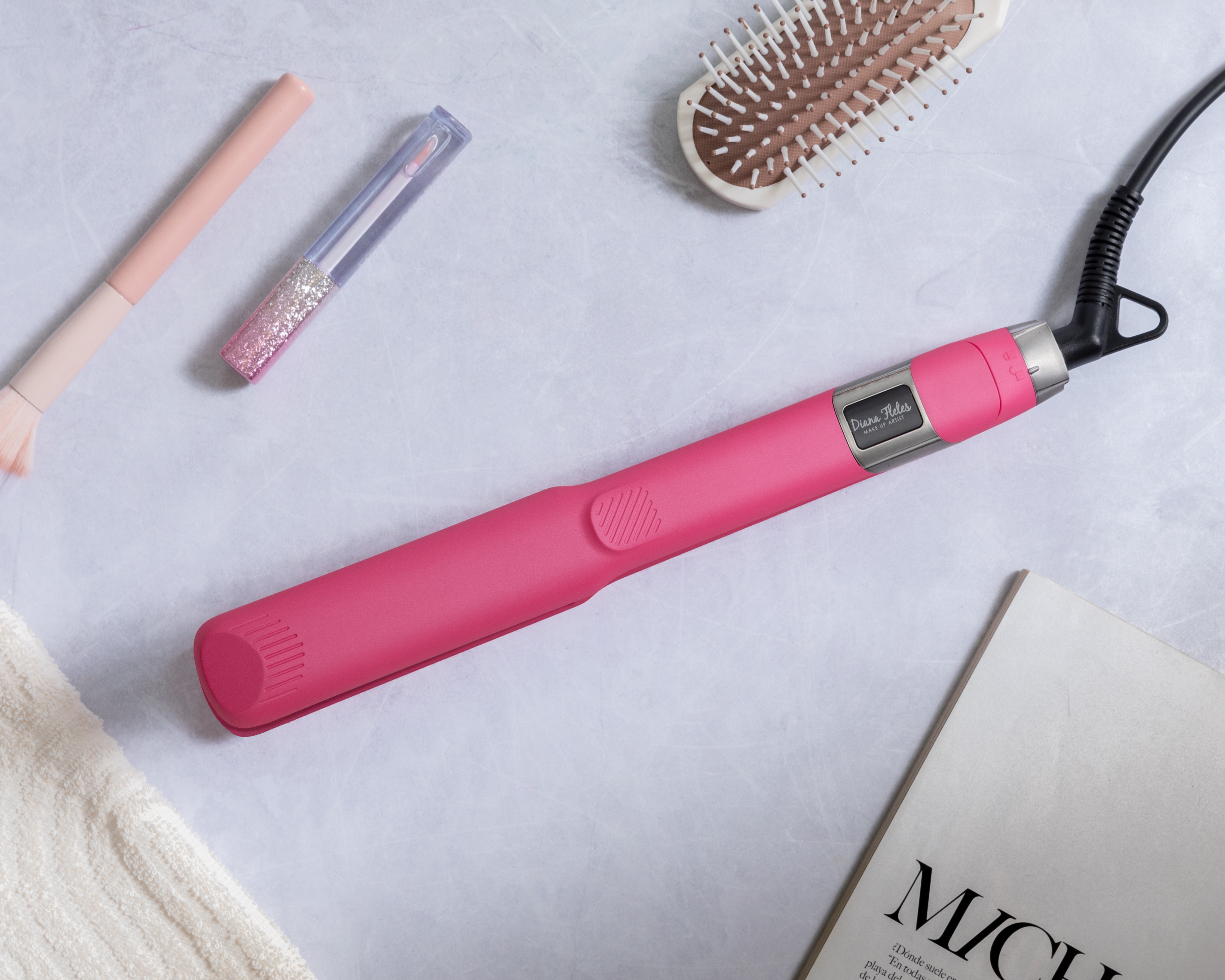 Foto 5 | Foto 5 | Plancha para Cabello Diana Fletes Straightener Rosa