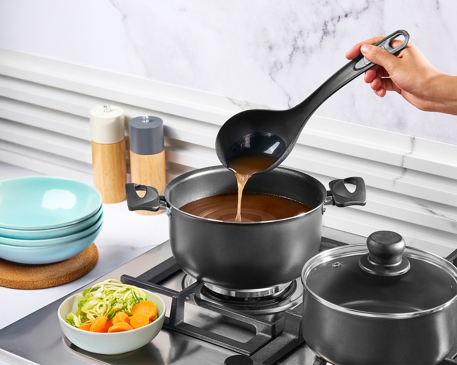 Foto 5 pulgar | Foto 4 | Batería de Cocina T-Fal Vital de Aluminio 20 Piezas