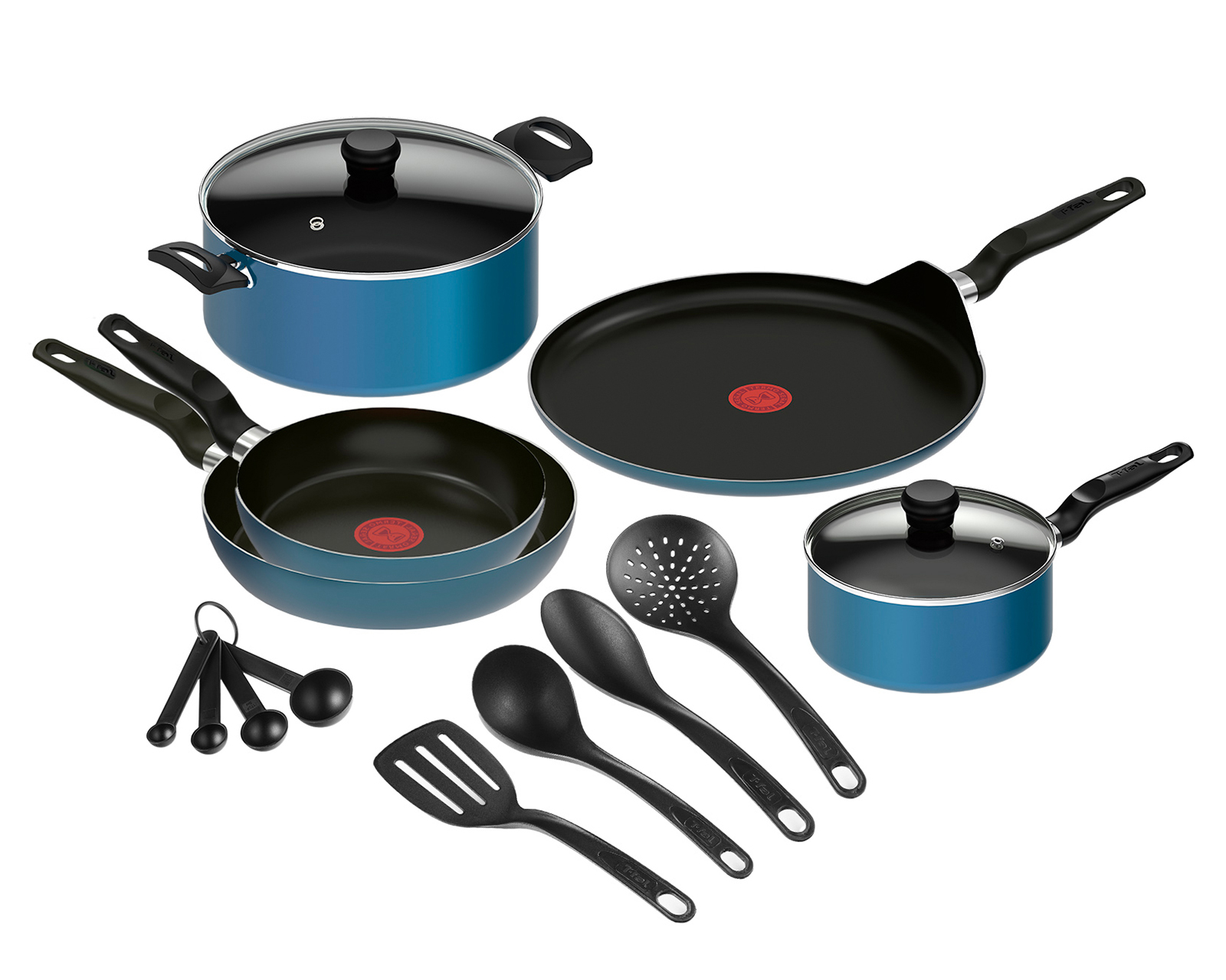 Batería de Cocina T-Fal Vital de Aluminio 15 Piezas