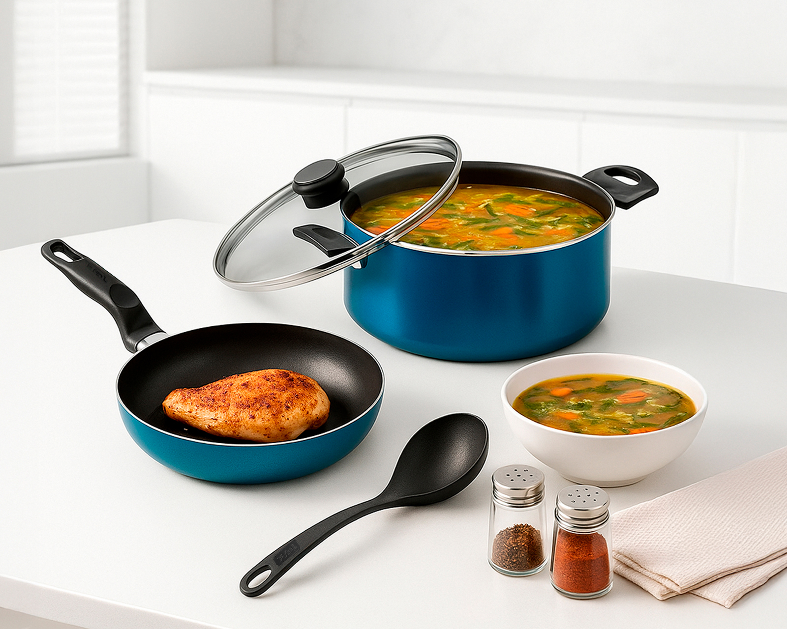 Foto 3 pulgar | Foto 2 | Batería de Cocina T-Fal Vital de Aluminio 15 Piezas