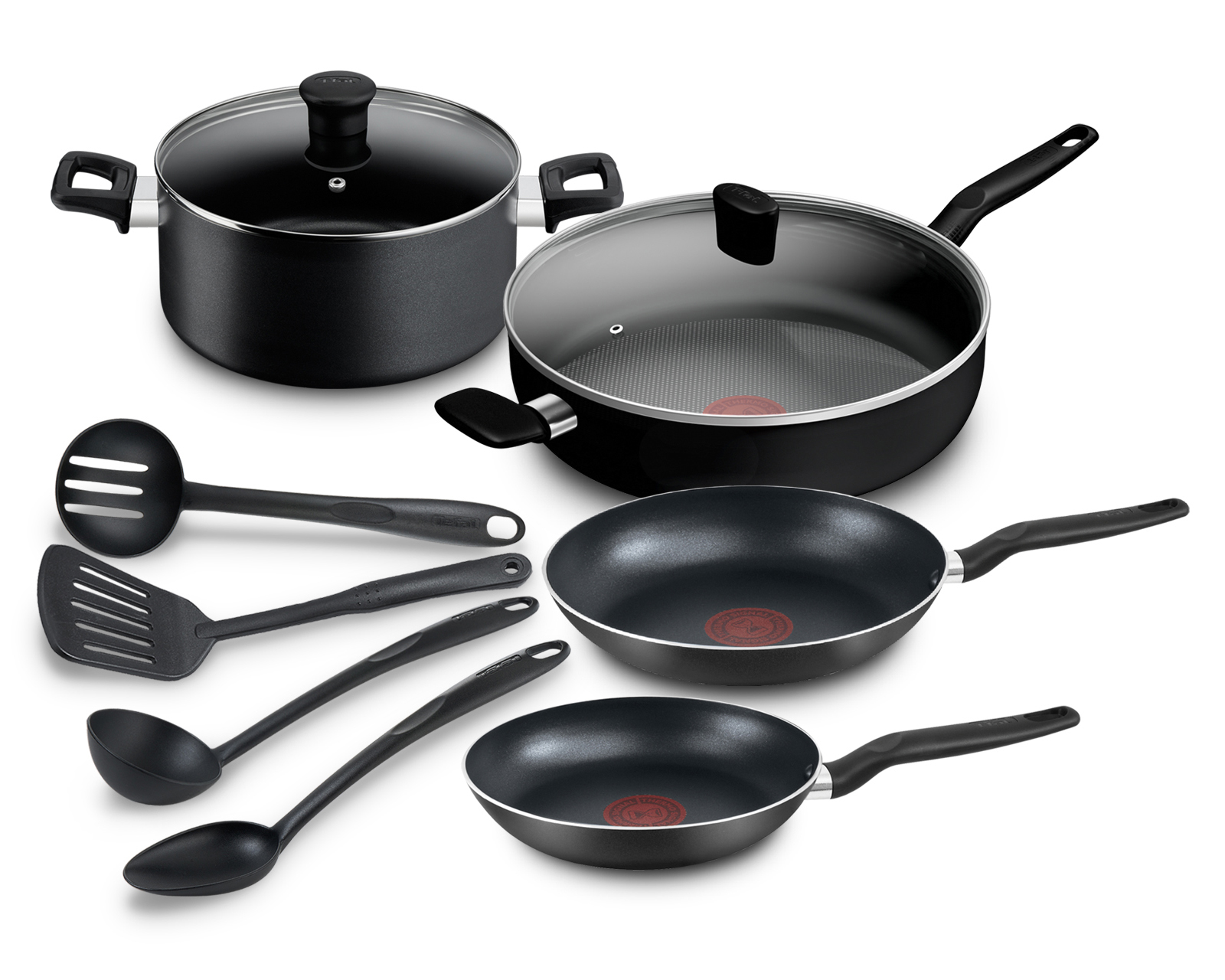 Batería de Cocina T-Fal Easy Care de Aluminio 10 Piezas