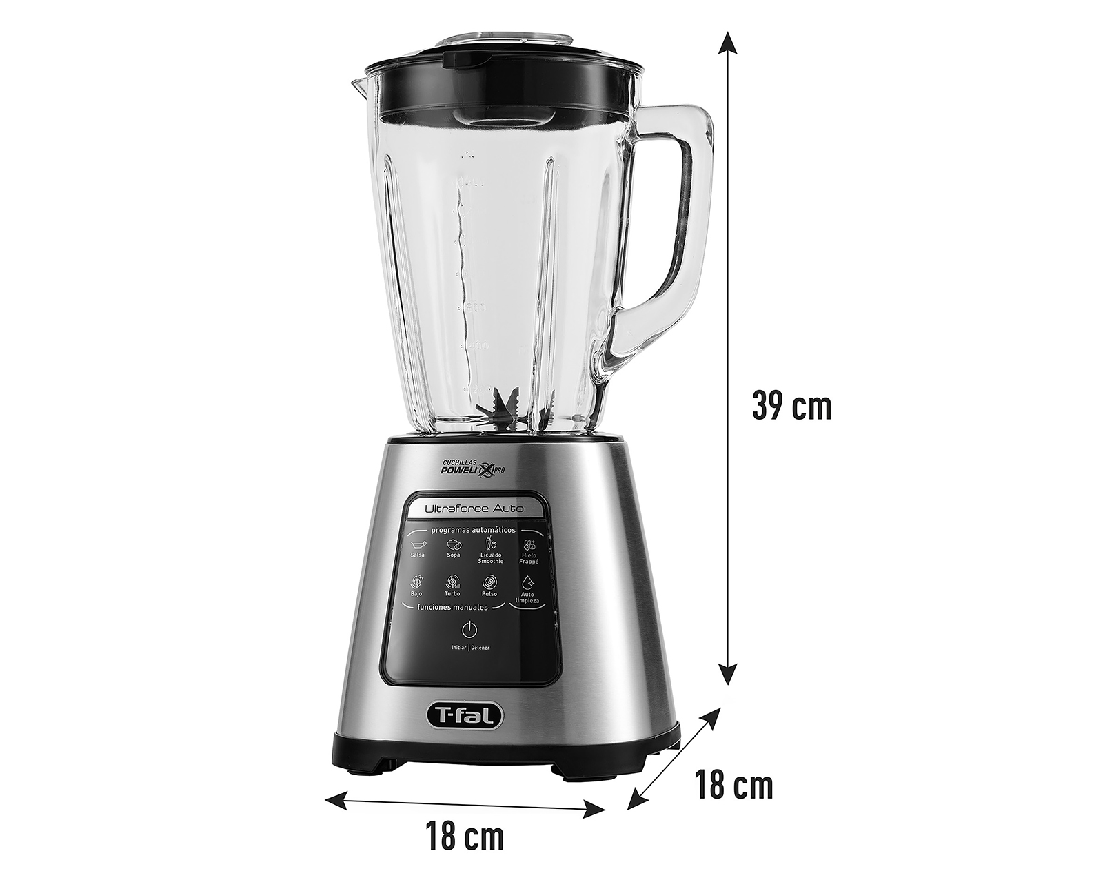 Foto 5 pulgar | Foto 4 | Licuadora T-Fal Ultraforce Auto de 8 Velocidades con Vaso de Vidrio