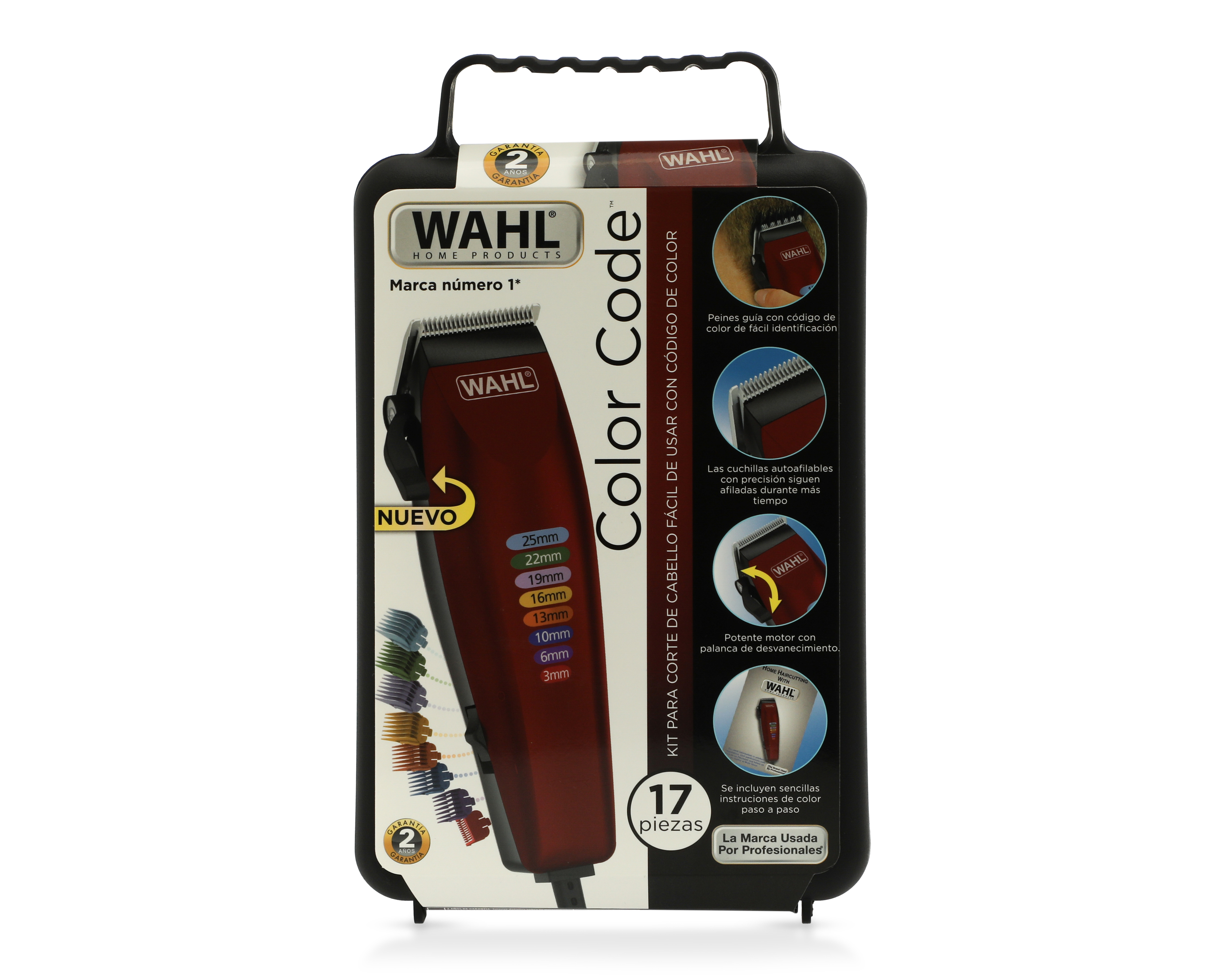 Foto 5 | Foto 5 | Kit de Máquina para Cortar Cabello Wahl Color Code con Cuchillas de Acero Inoxidable 17 Piezas