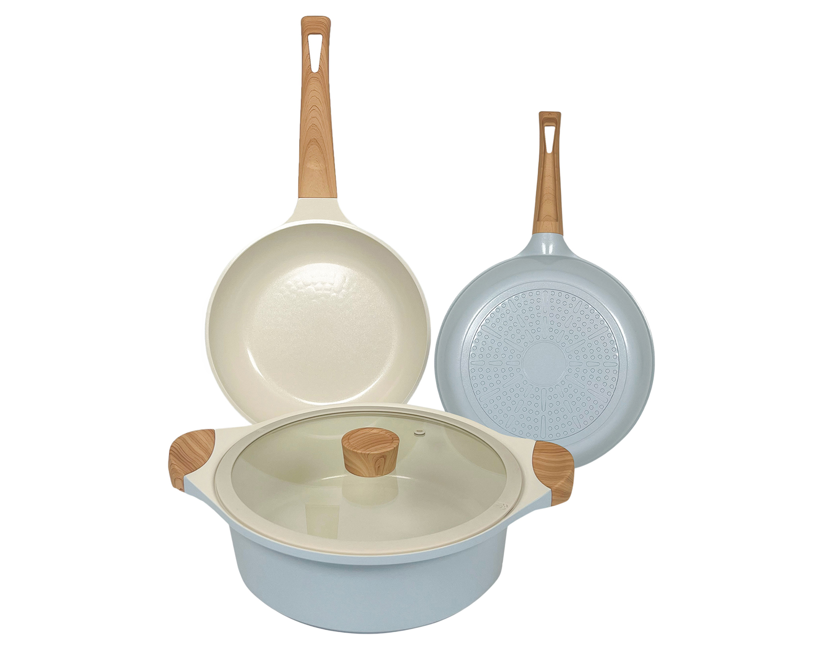 Batería de Cocina Alpro Coquette de Aluminio 4 Piezas