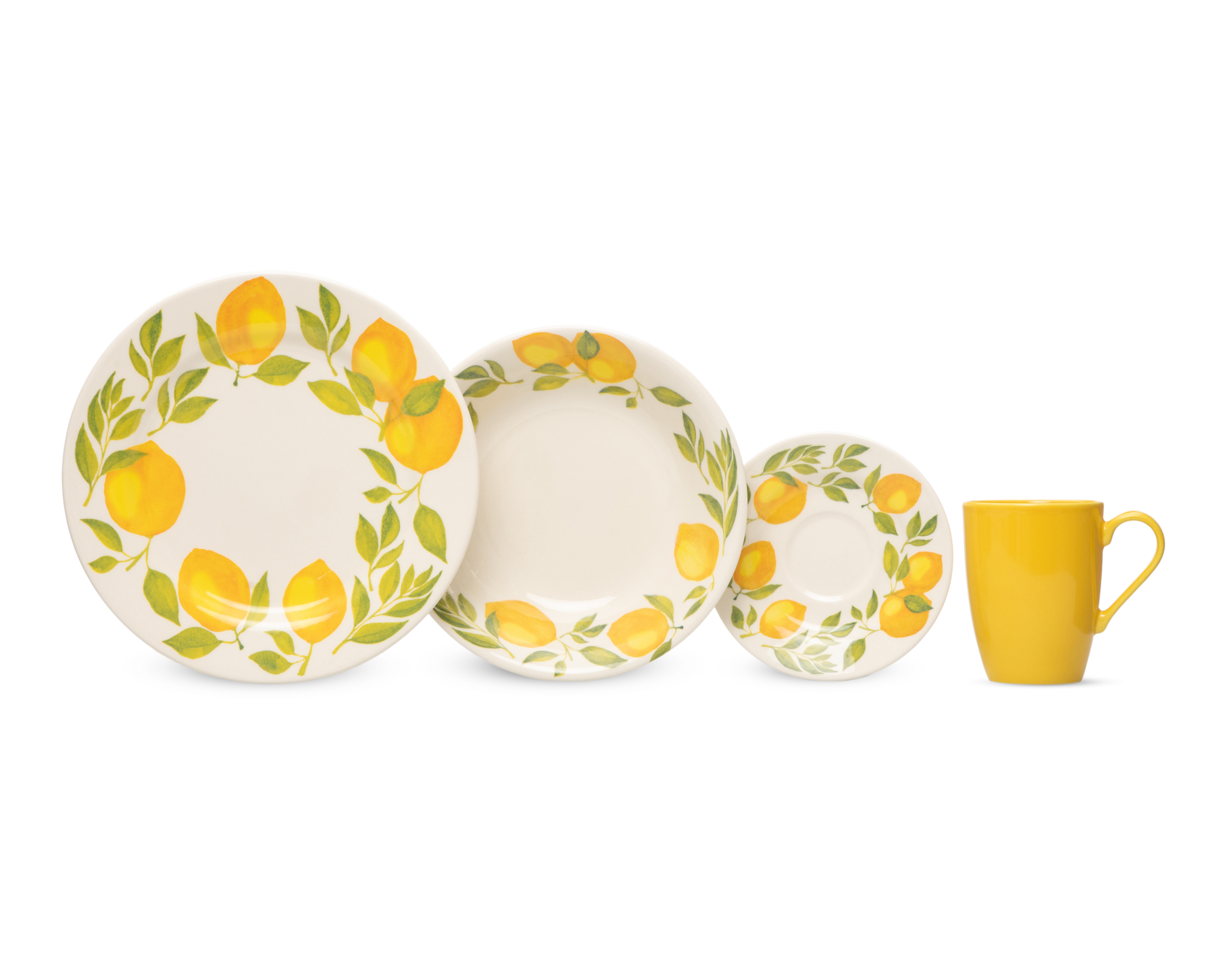 Foto 3 pulgar | Foto 2 | Vajilla de Cerámica Amarilla para 4 Personas 16 Piezas