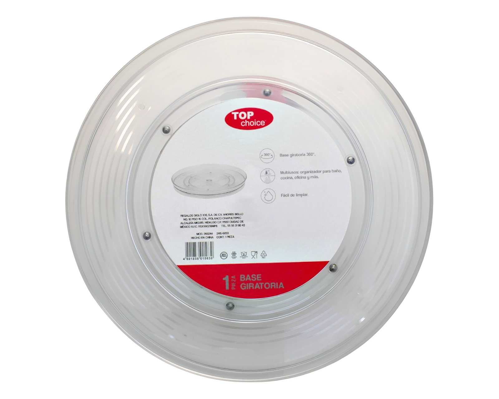 Charola Giratoria de Acrílico Top Choice