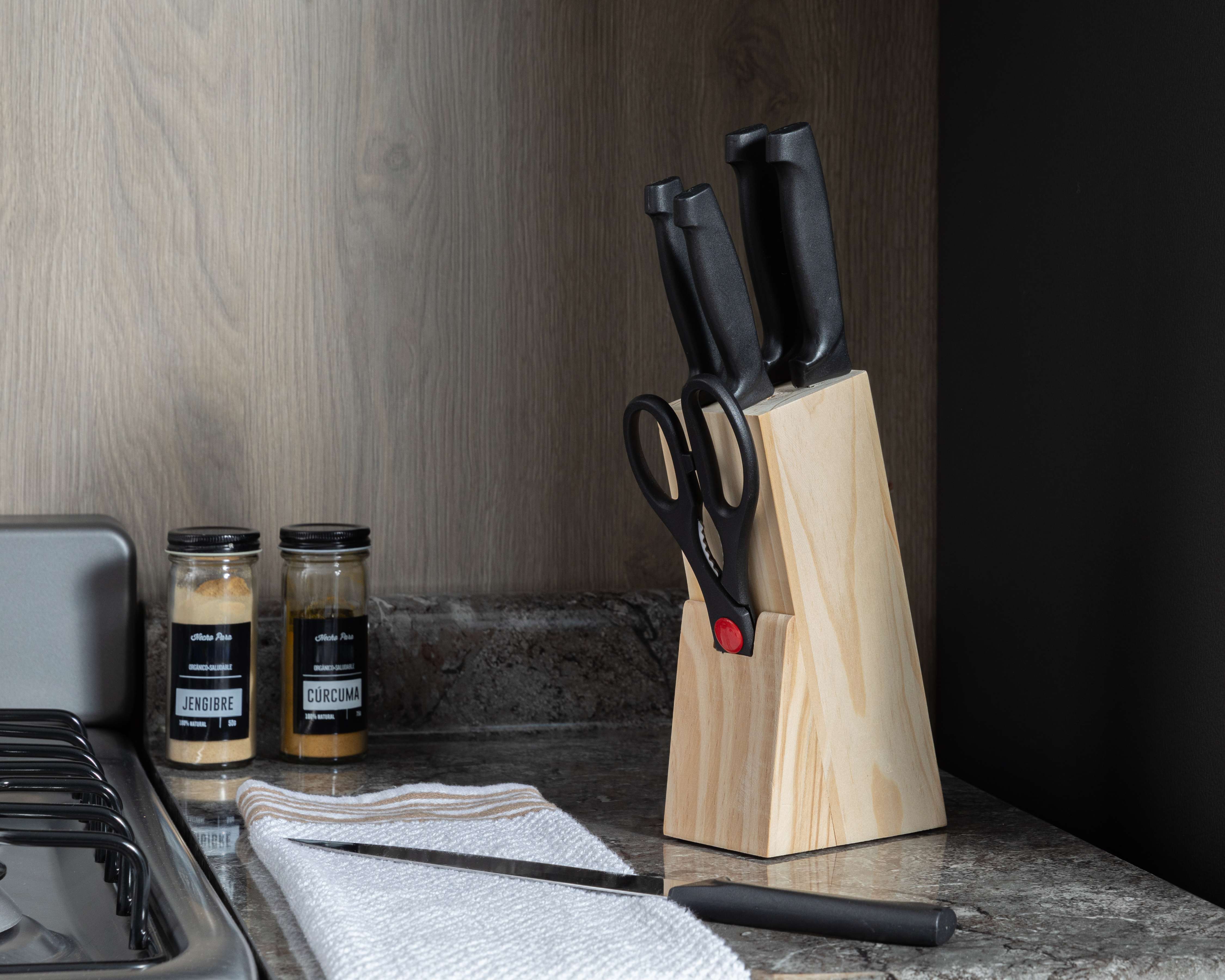 Foto 5 pulgar | Foto 4 | Juego de Cuchillos Chefmate con Base 7 Piezas