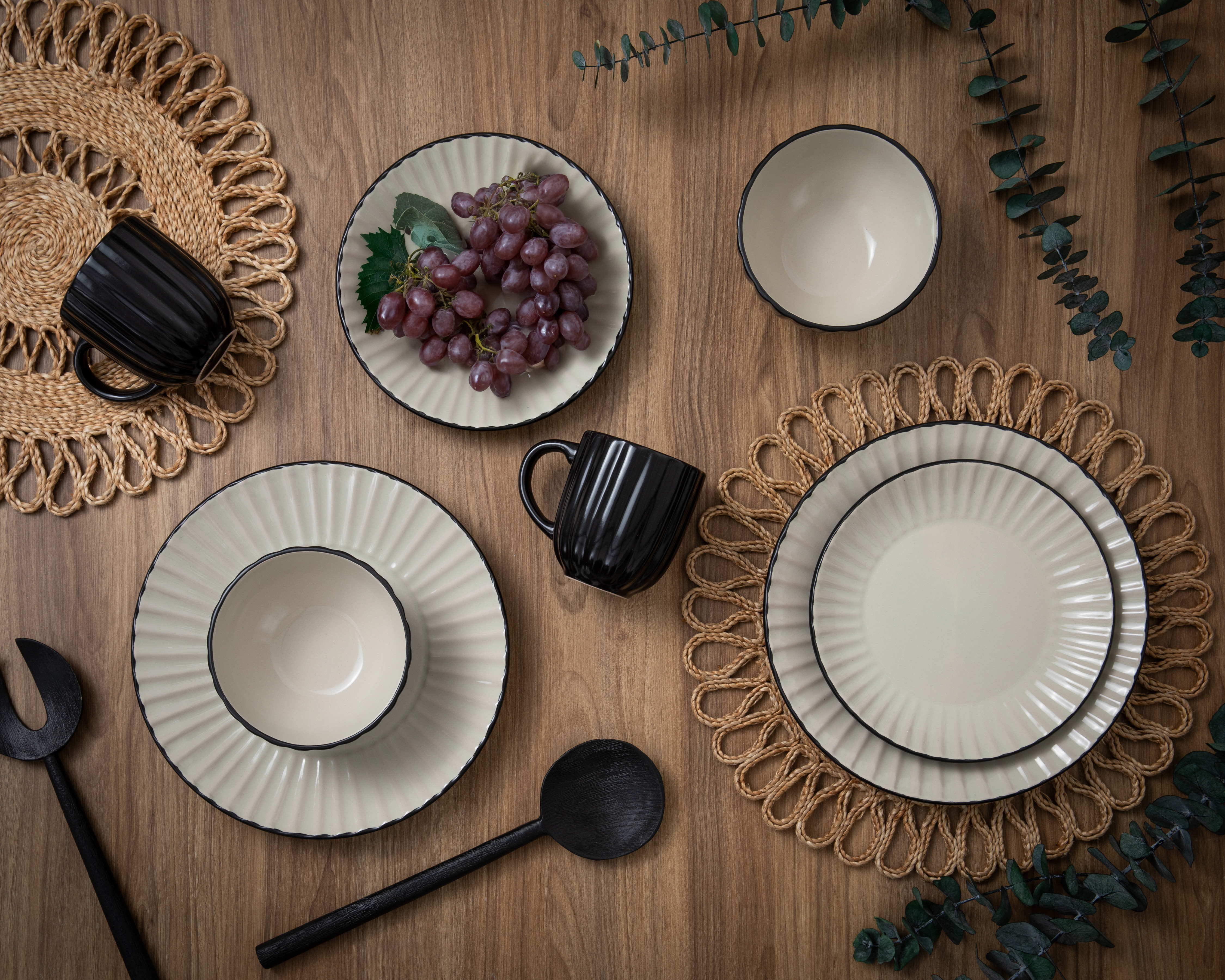 Foto 2 pulgar | Foto 1 | Vajilla de Cerámica Blanca para 4 Personas 16 Piezas