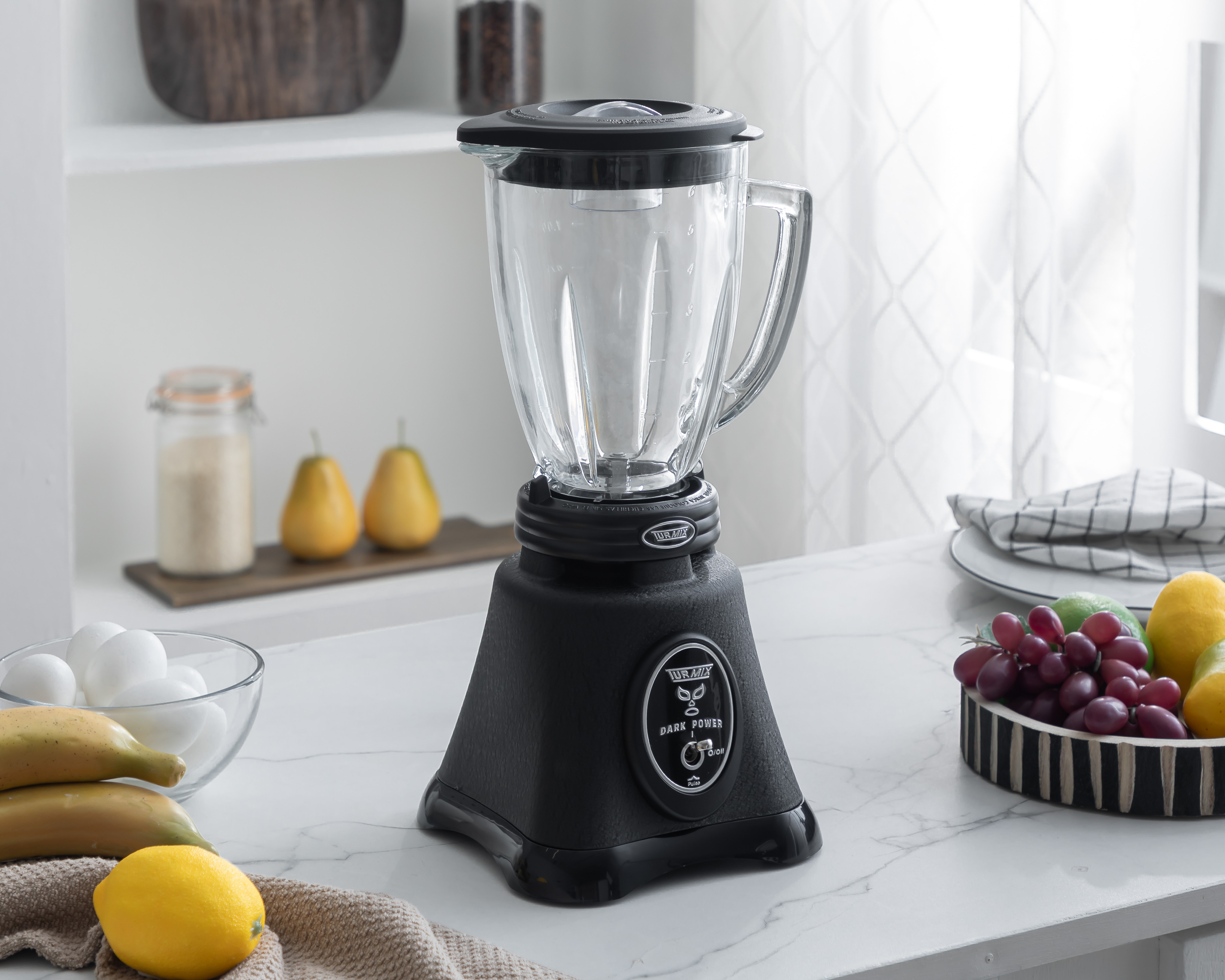 Licuadora Turmix Dark Power de 1 Velocidad con Vaso de Vidrio