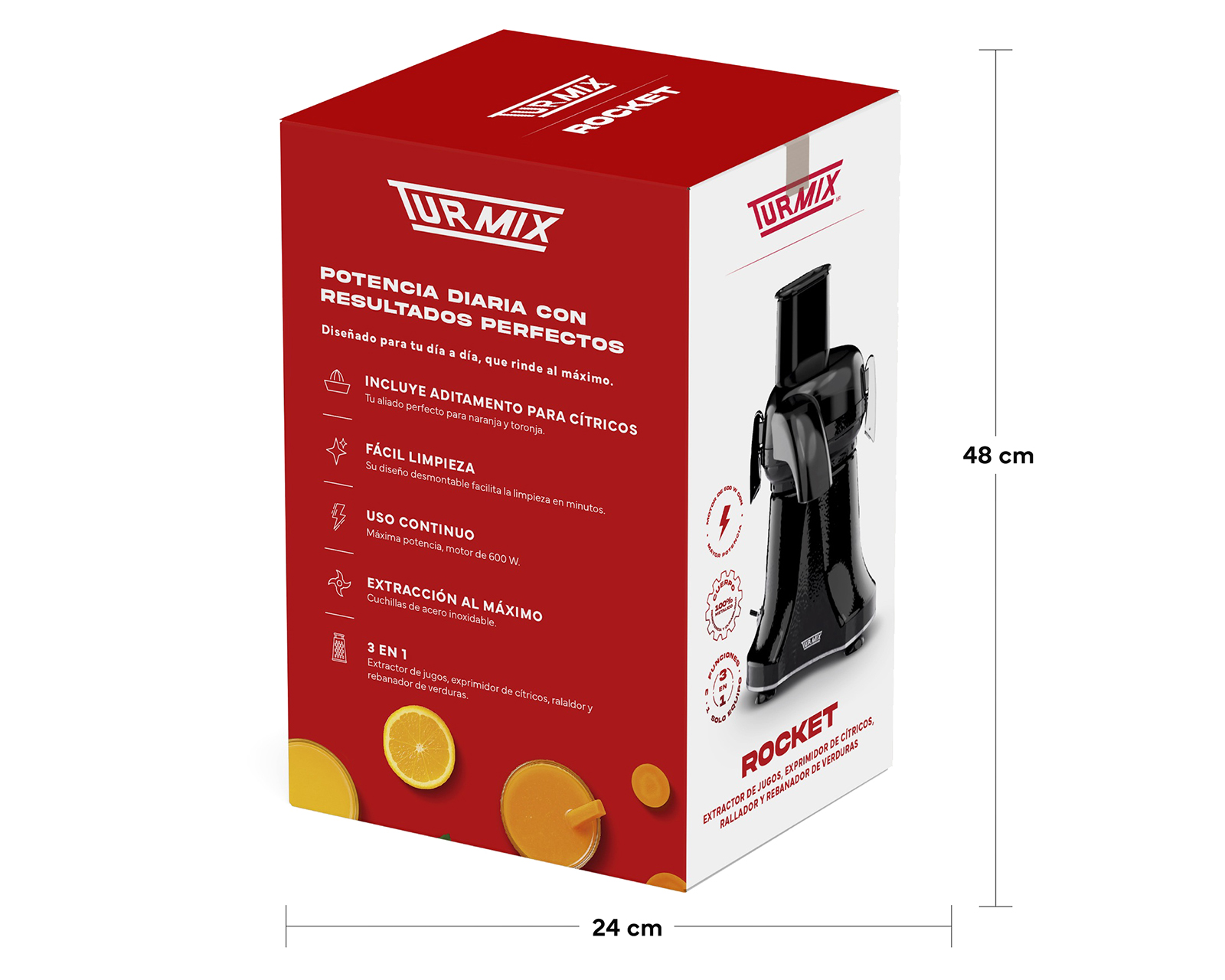 Foto 7 | Foto 7 | Extractor de Jugos 3 en 1 Turmix Rocket 400 W