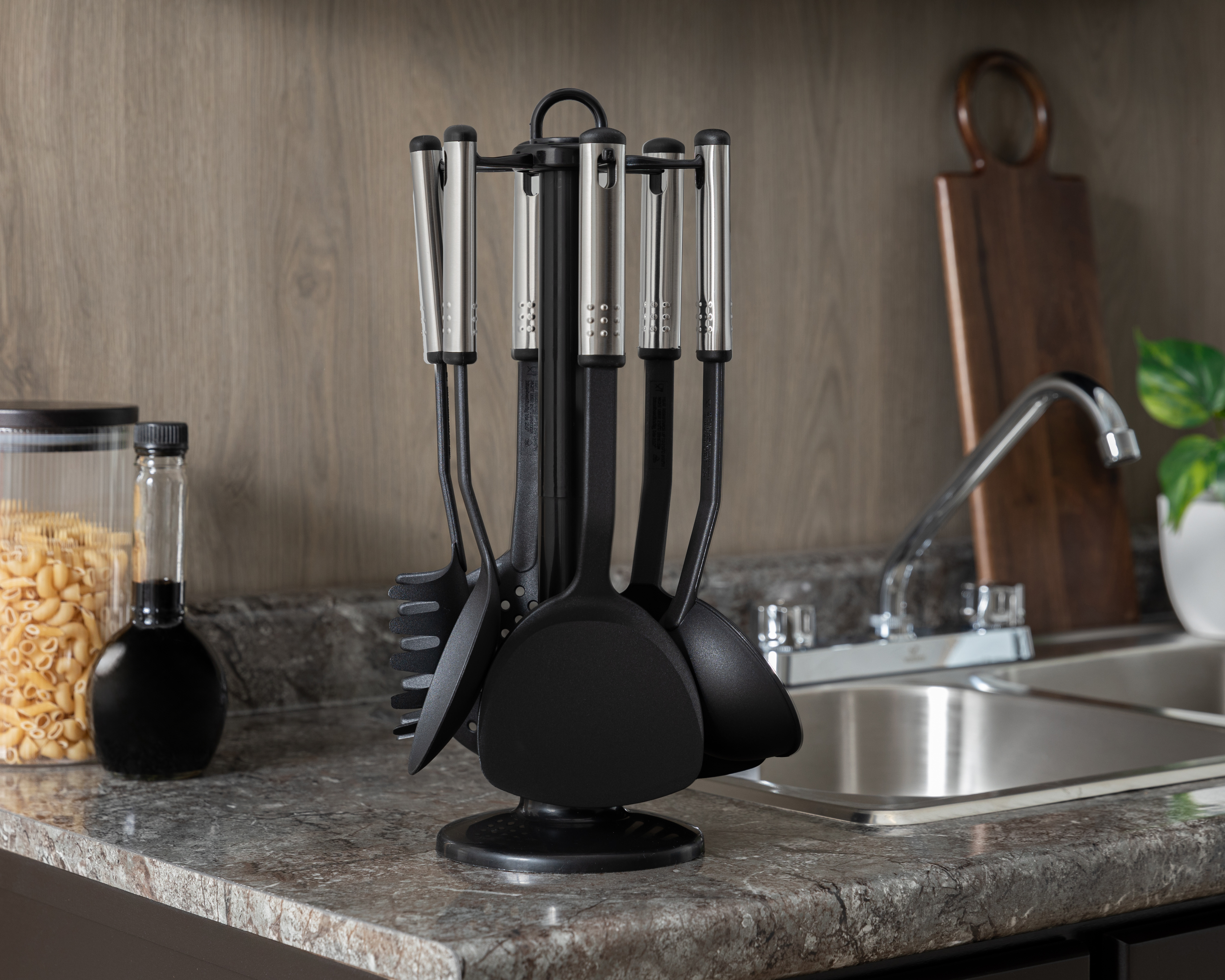 Foto 6 | Foto 6 | Juego de Utensilios de Cocina Chefmate Negro 7 Piezas