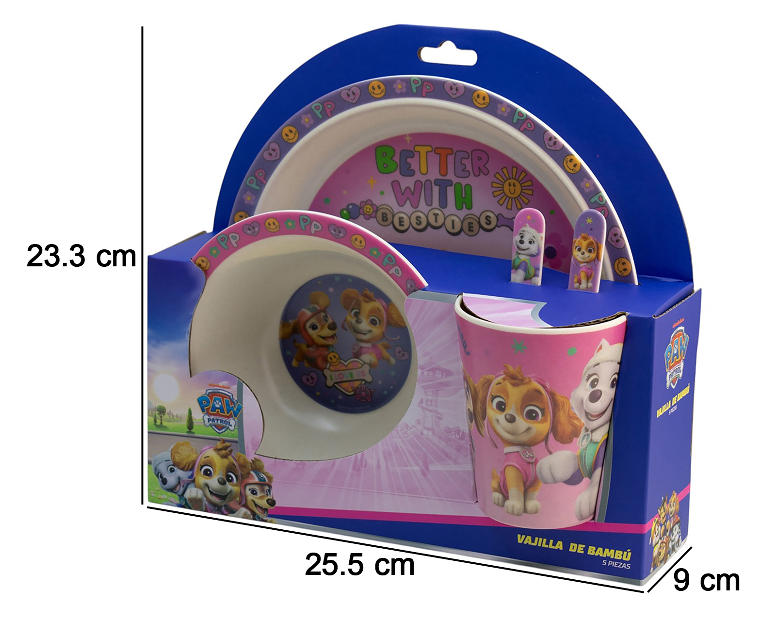 Foto 5 pulgar | Foto 4 | Vajilla de Bambú Rosa para 1 Persona 5 Piezas