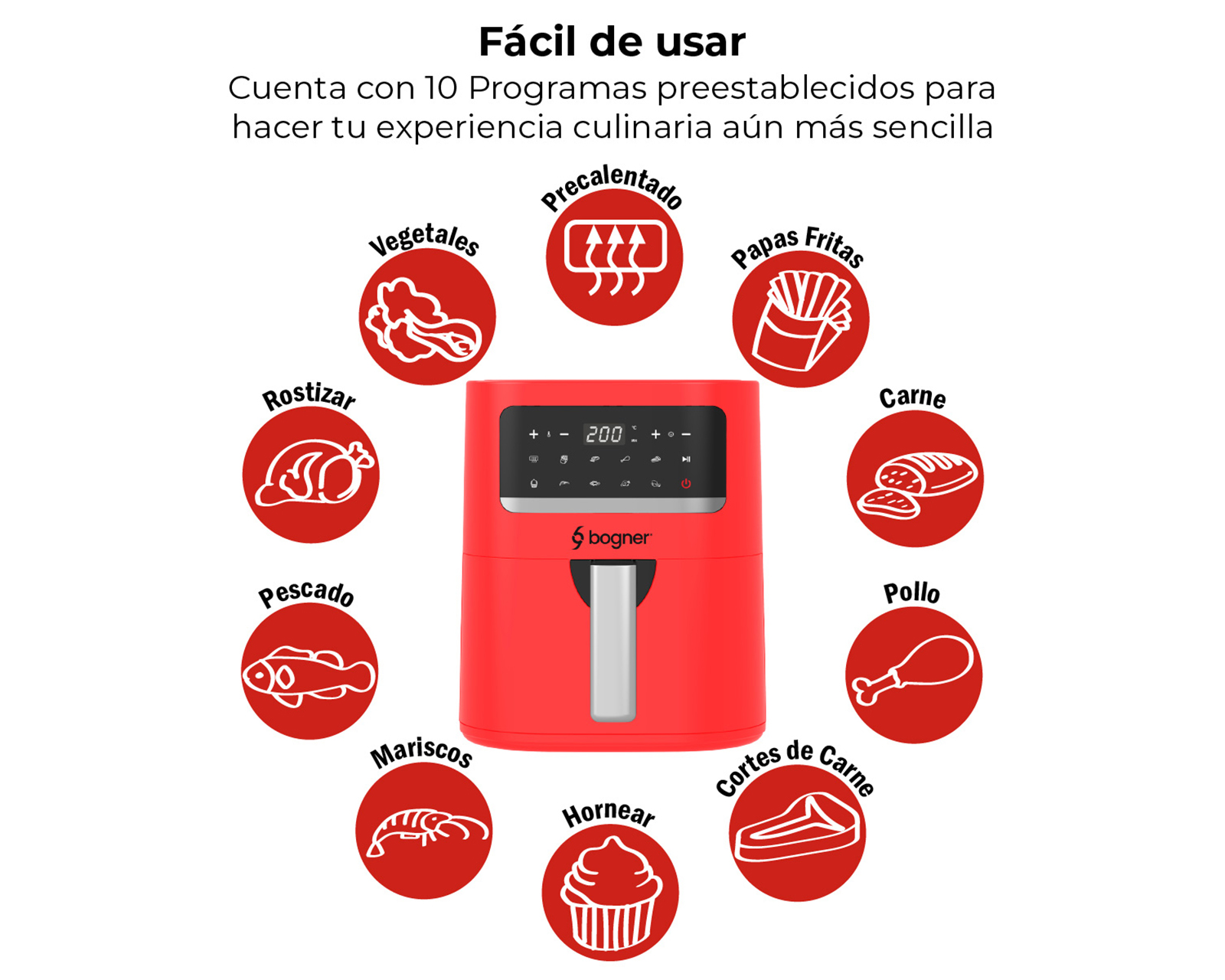 Foto 5 pulgar | Foto 4 | Freidora de Aire Bogner de 3.3 Litros