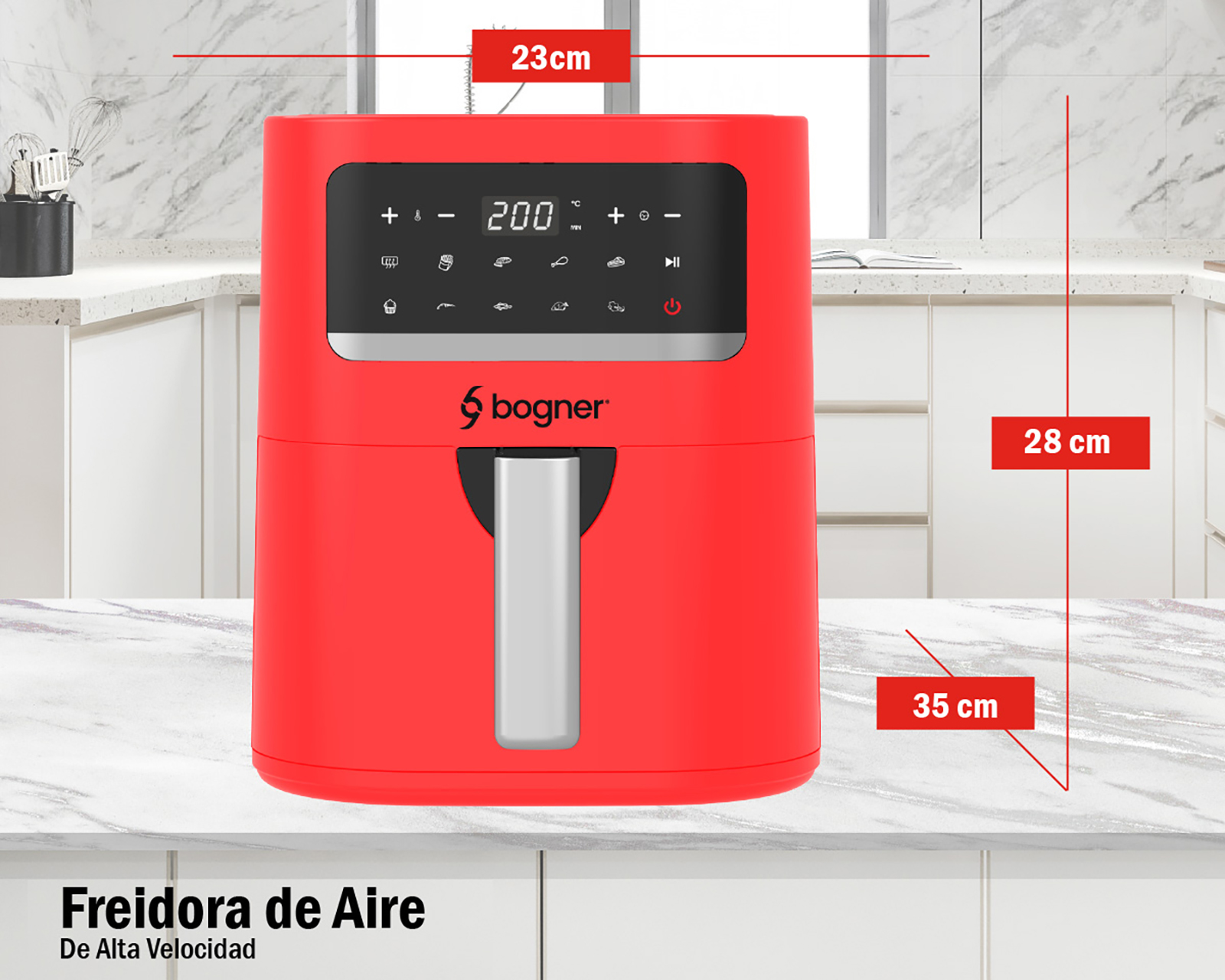Foto 10 pulgar | Foto 9 | Freidora de Aire Bogner de 3.3 Litros