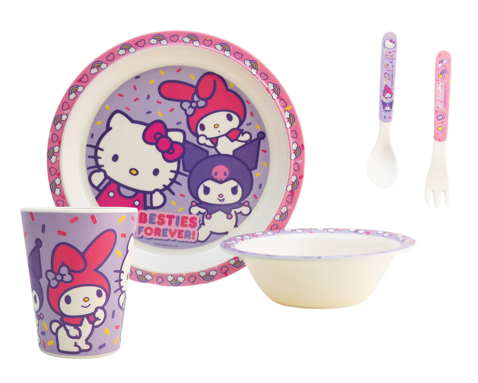 Foto 4 pulgar | Foto 3 | Vajilla de Bambú Lila para 1 Persona 5 Piezas