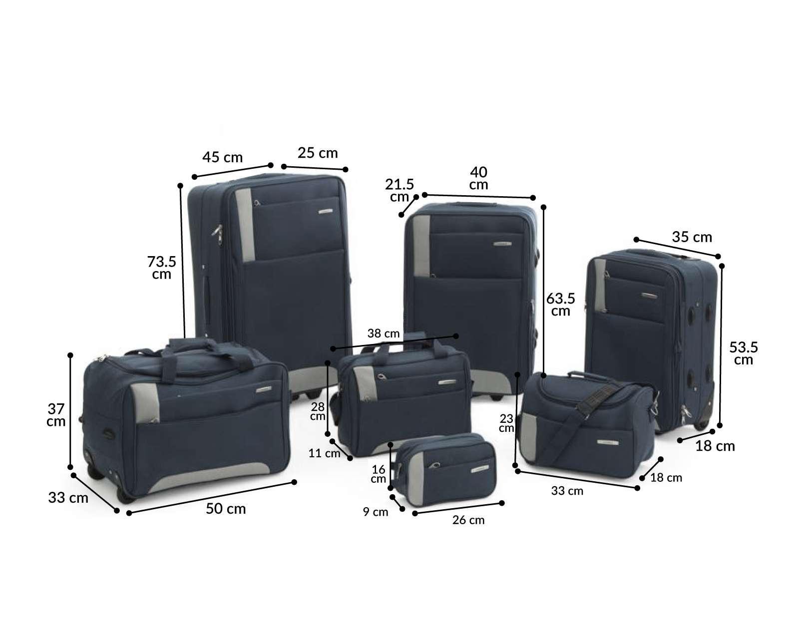 Foto 8 | Foto 8 | Juego de Maletas Linoble Set Blue 7 Piezas