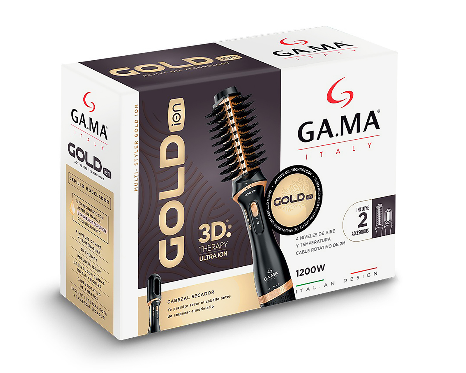 Foto 6 pulgar | Foto 5 | Cepillo de Aire para Cabello Gama Italy Gold 3D Therapy
