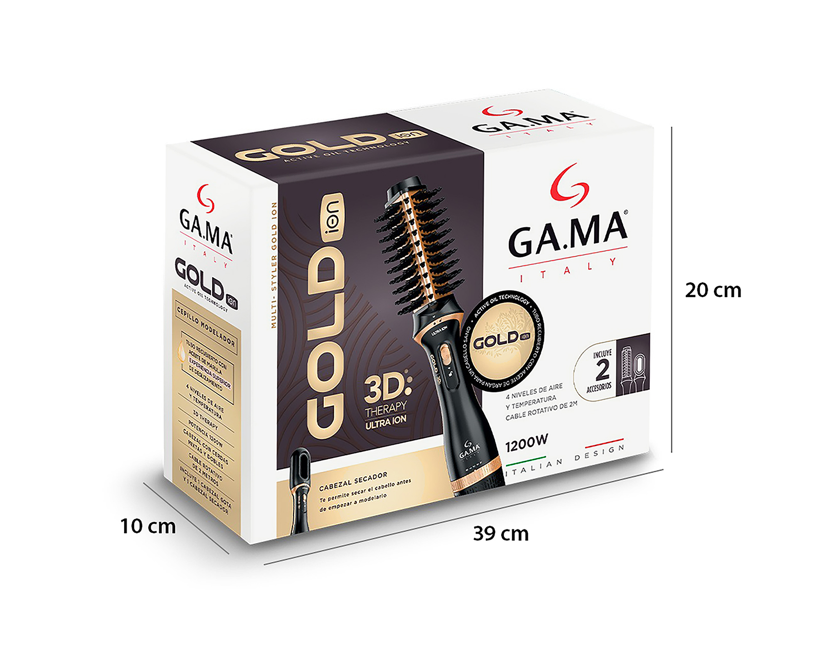 Foto 7 pulgar | Foto 6 | Cepillo de Aire para Cabello Gama Italy Gold 3D Therapy