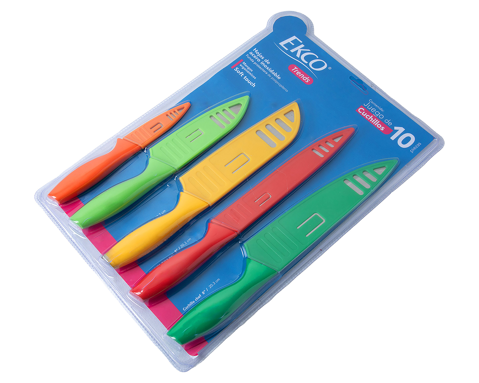 Foto 3 | Foto 3 | Juego de Cuchillos Ekco con Fundas Protectoras 10 Piezas