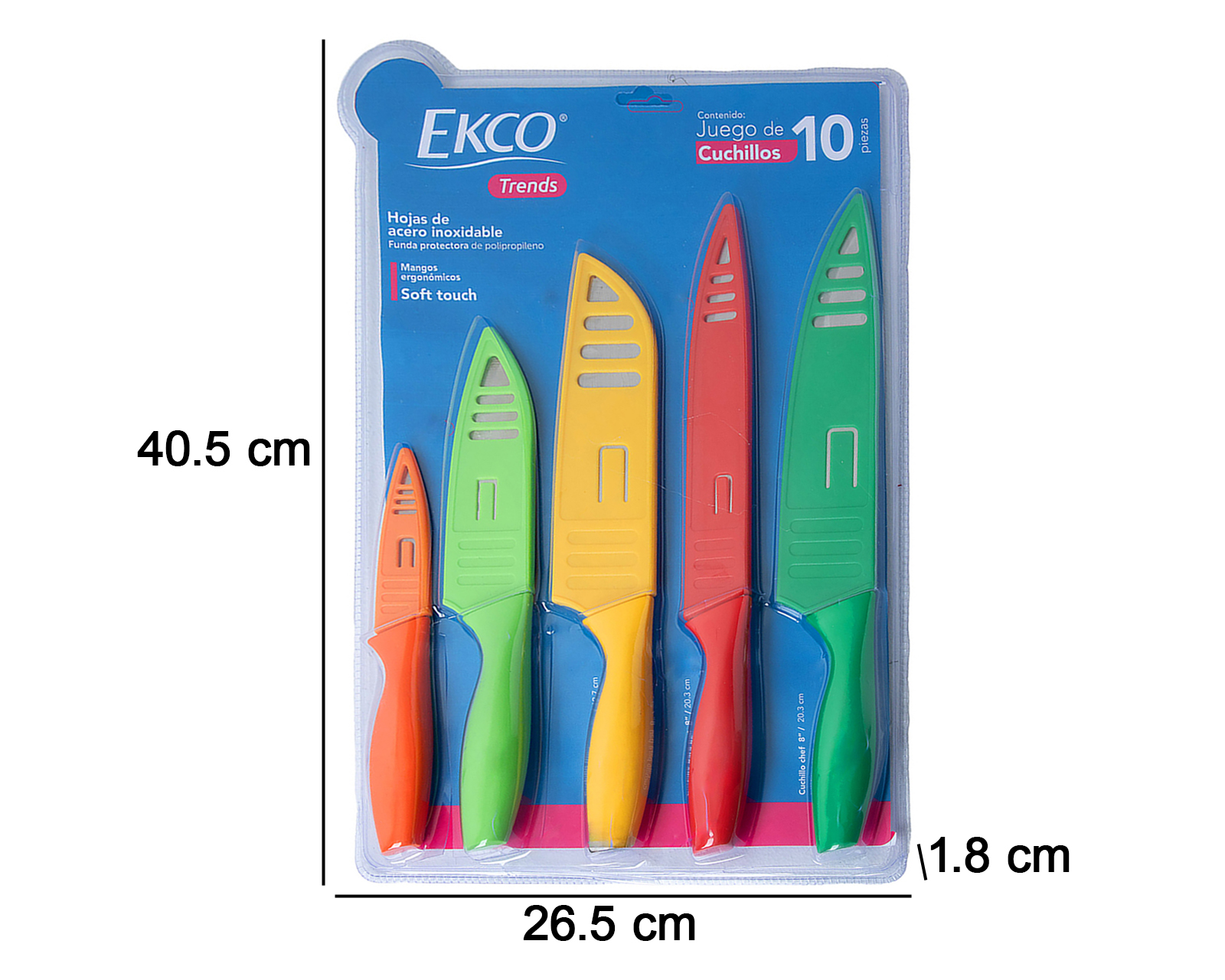 Foto 4 | Foto 4 | Juego de Cuchillos Ekco con Fundas Protectoras 10 Piezas