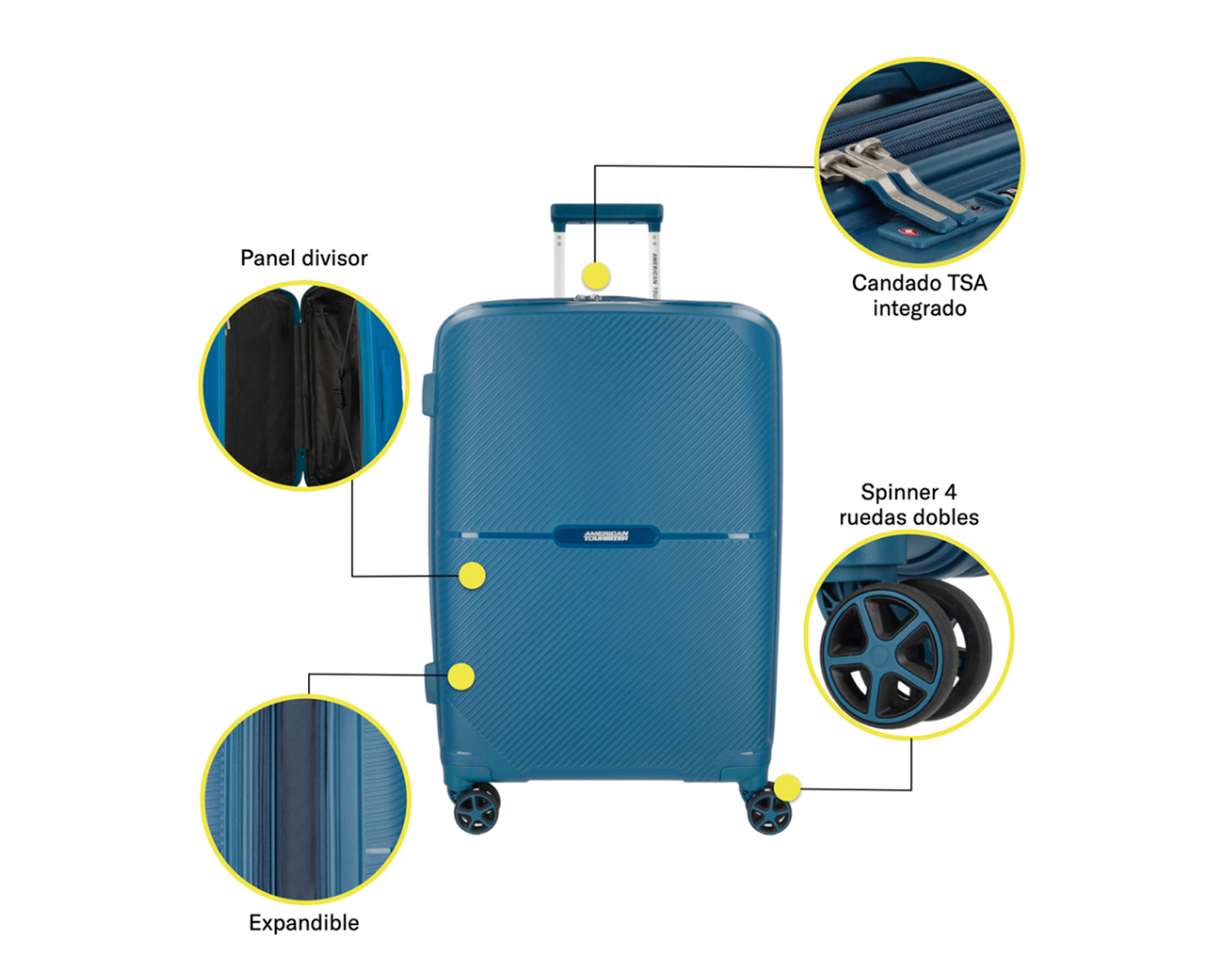 Foto 8 | Foto 8 | Maleta con Ruedas American Tourister Kyoto 31 Pulgadas Azul