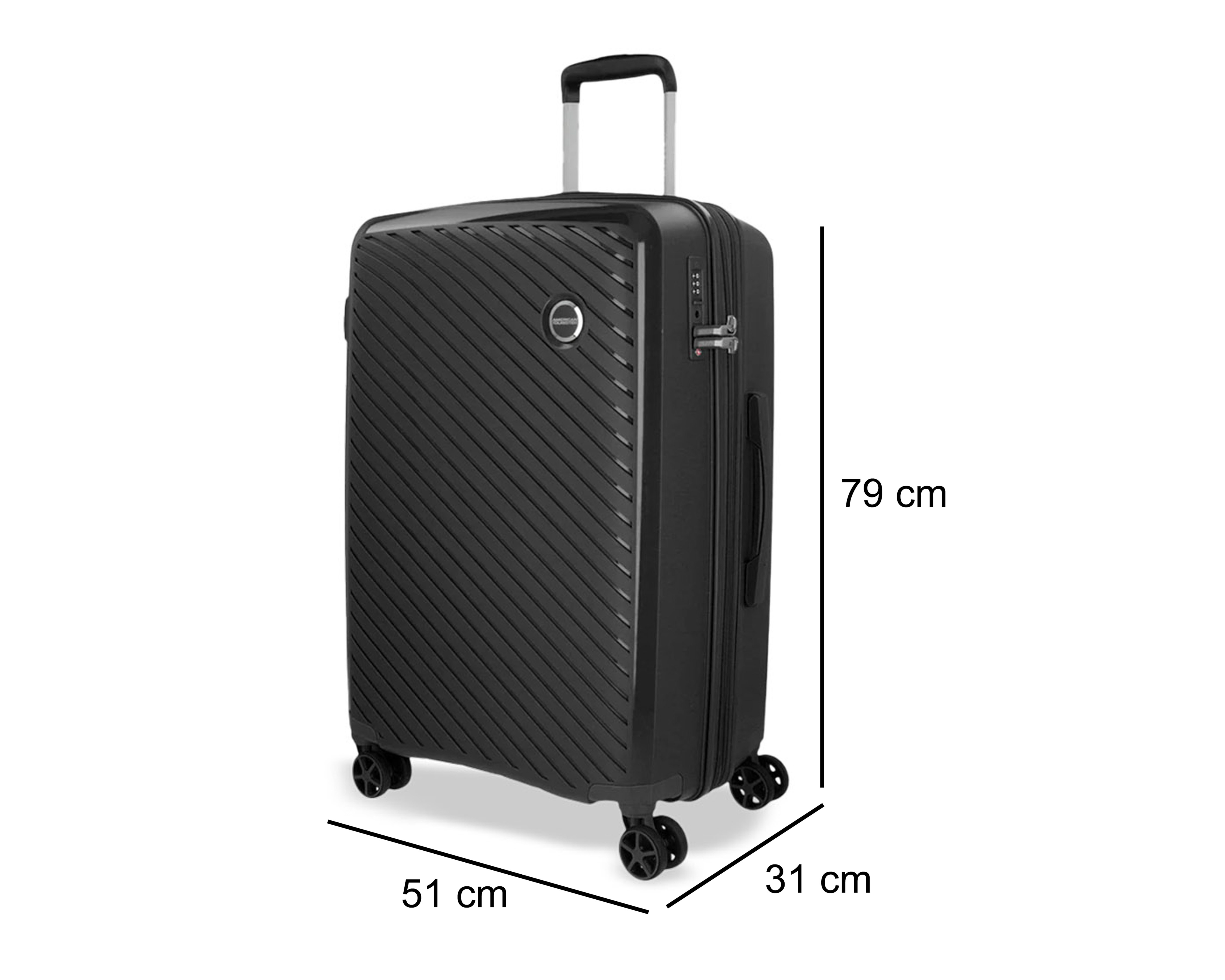 Foto 10 pulgar | Foto 9 | Maleta con Ruedas American Tourister Zanzibar 31 Pulgadas Negra