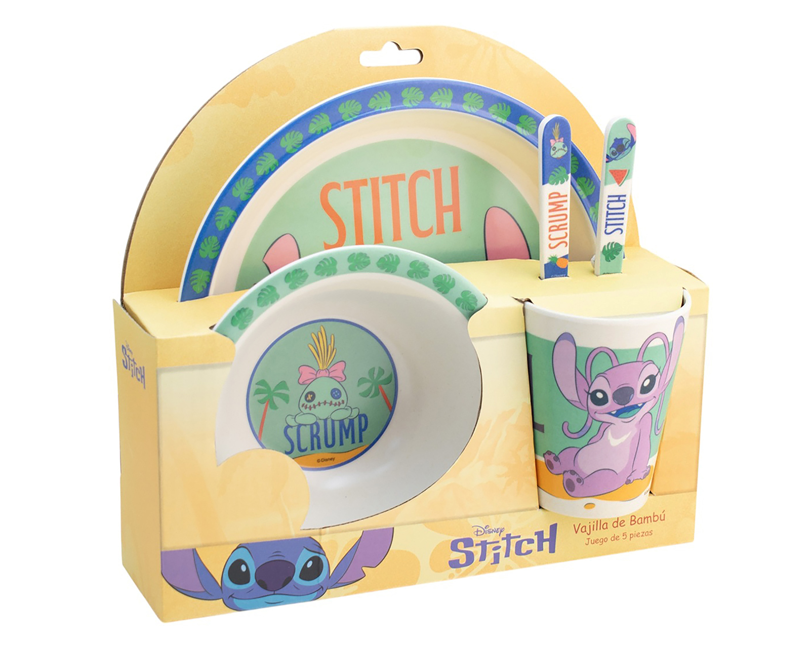 Foto 2 | Foto 2 | Vajilla de Bambú Azul para 1 Persona 5 Piezas