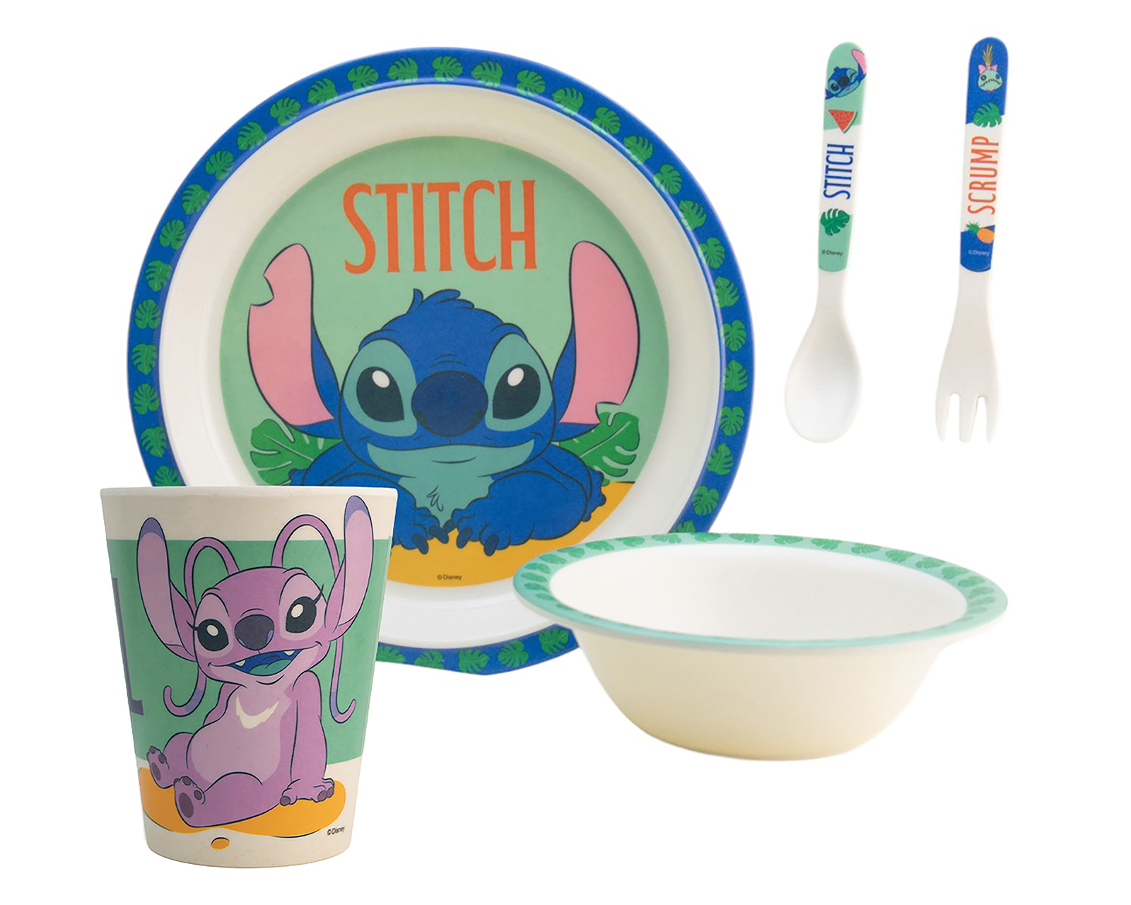 Foto 4 pulgar | Foto 3 | Vajilla de Bambú Azul para 1 Persona 5 Piezas