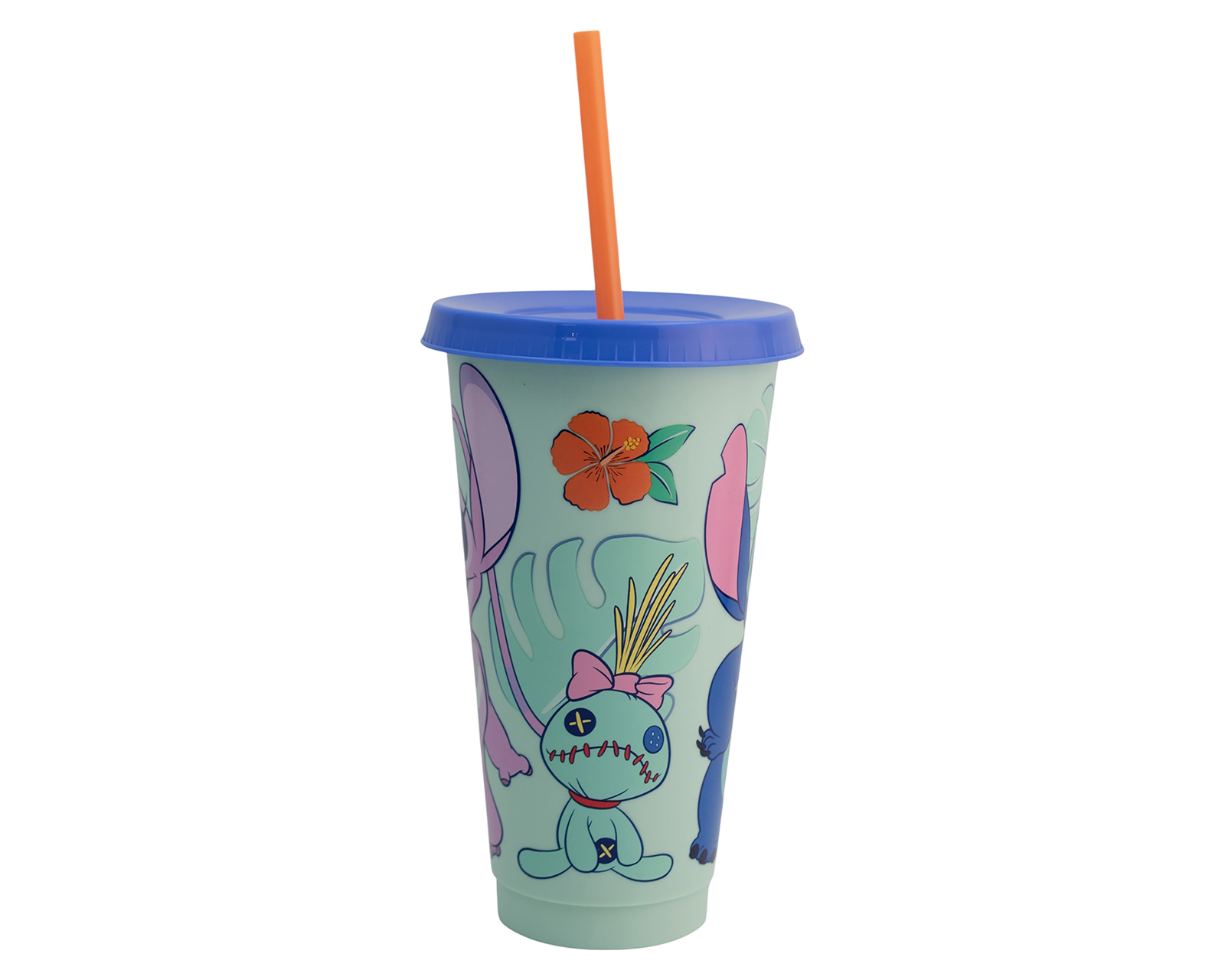 Foto 3 pulgar | Foto 2 | Vaso con Popote de Plástico Stitch 750 ml