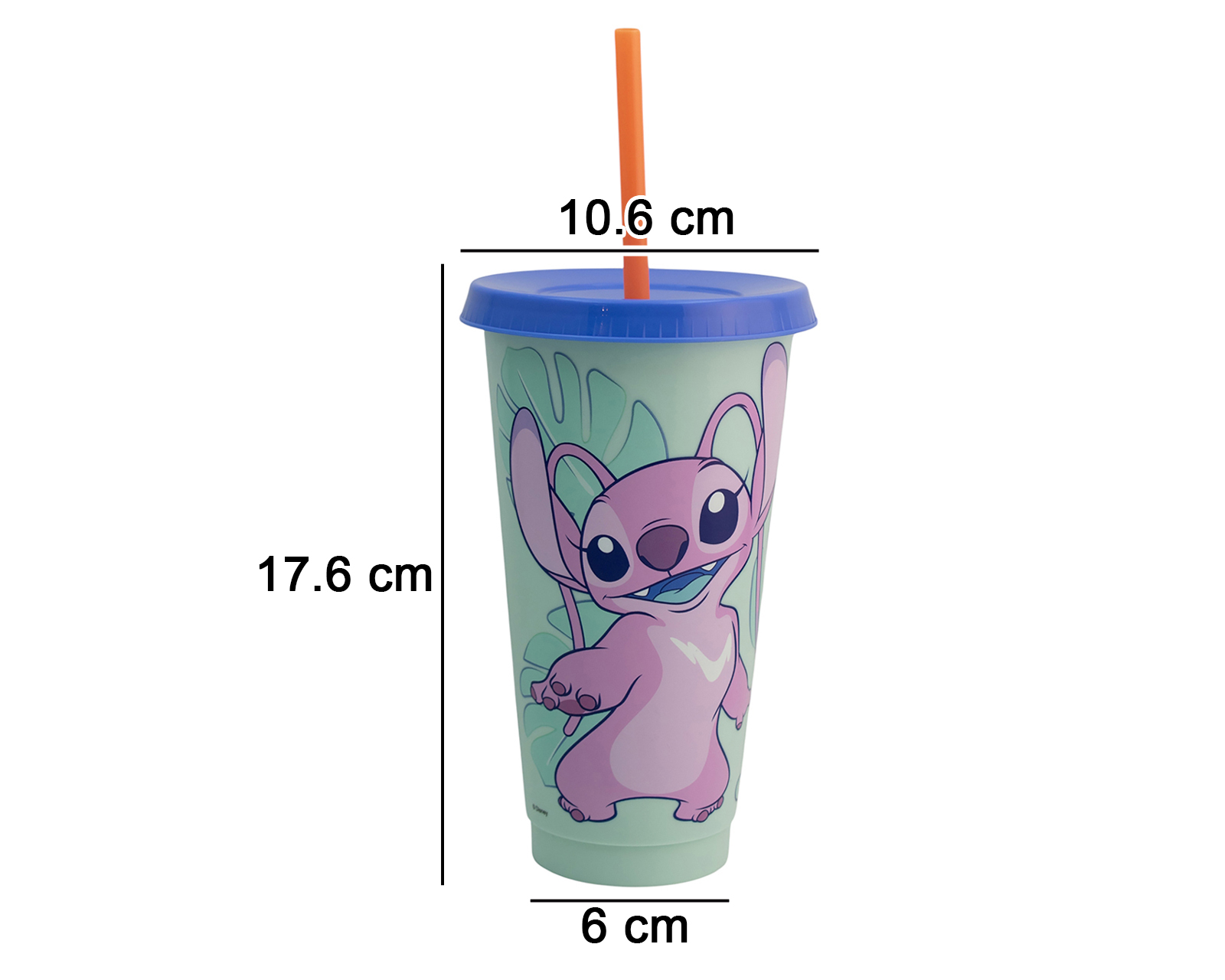 Foto 5 pulgar | Foto 4 | Vaso con Popote de Plástico Stitch 750 ml