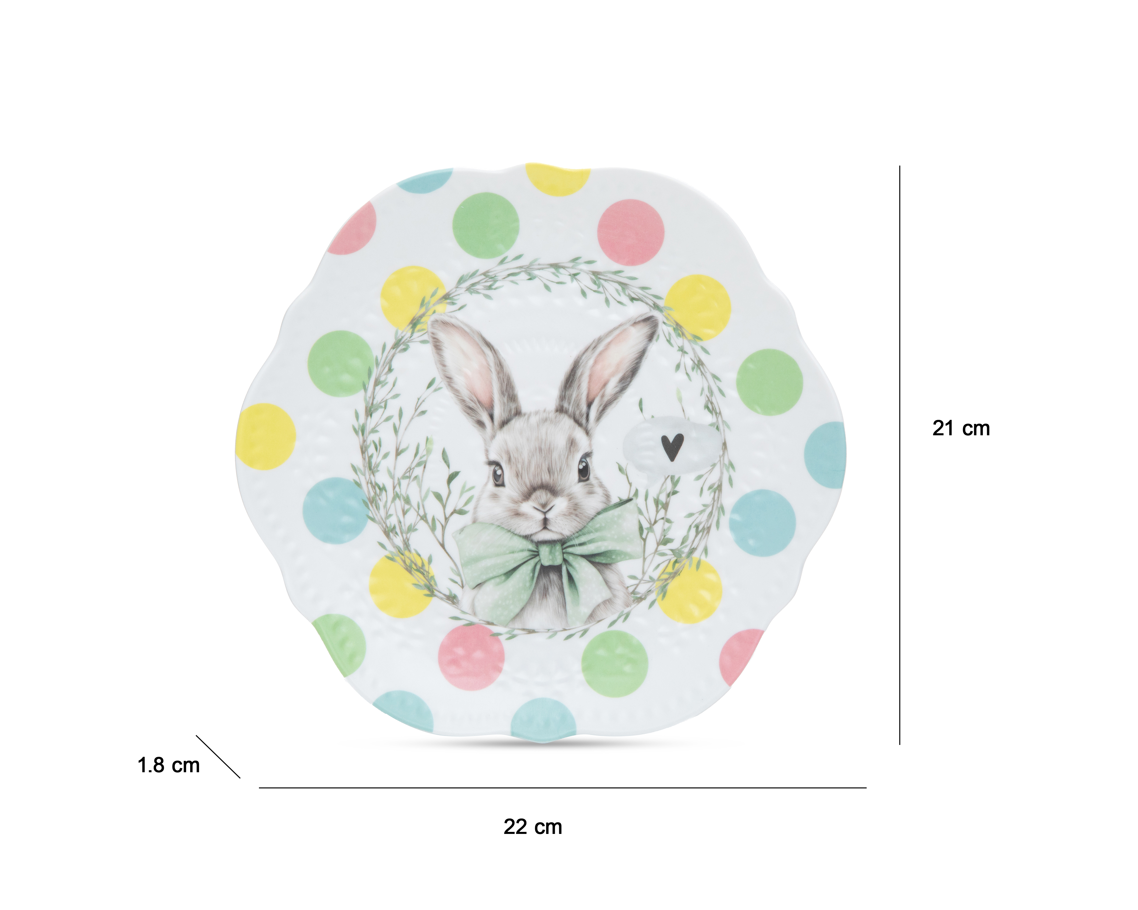 Foto 6 pulgar | Foto 5 | Plato Ensaladero de Melamina de Pascua Multicolor 4 Piezas