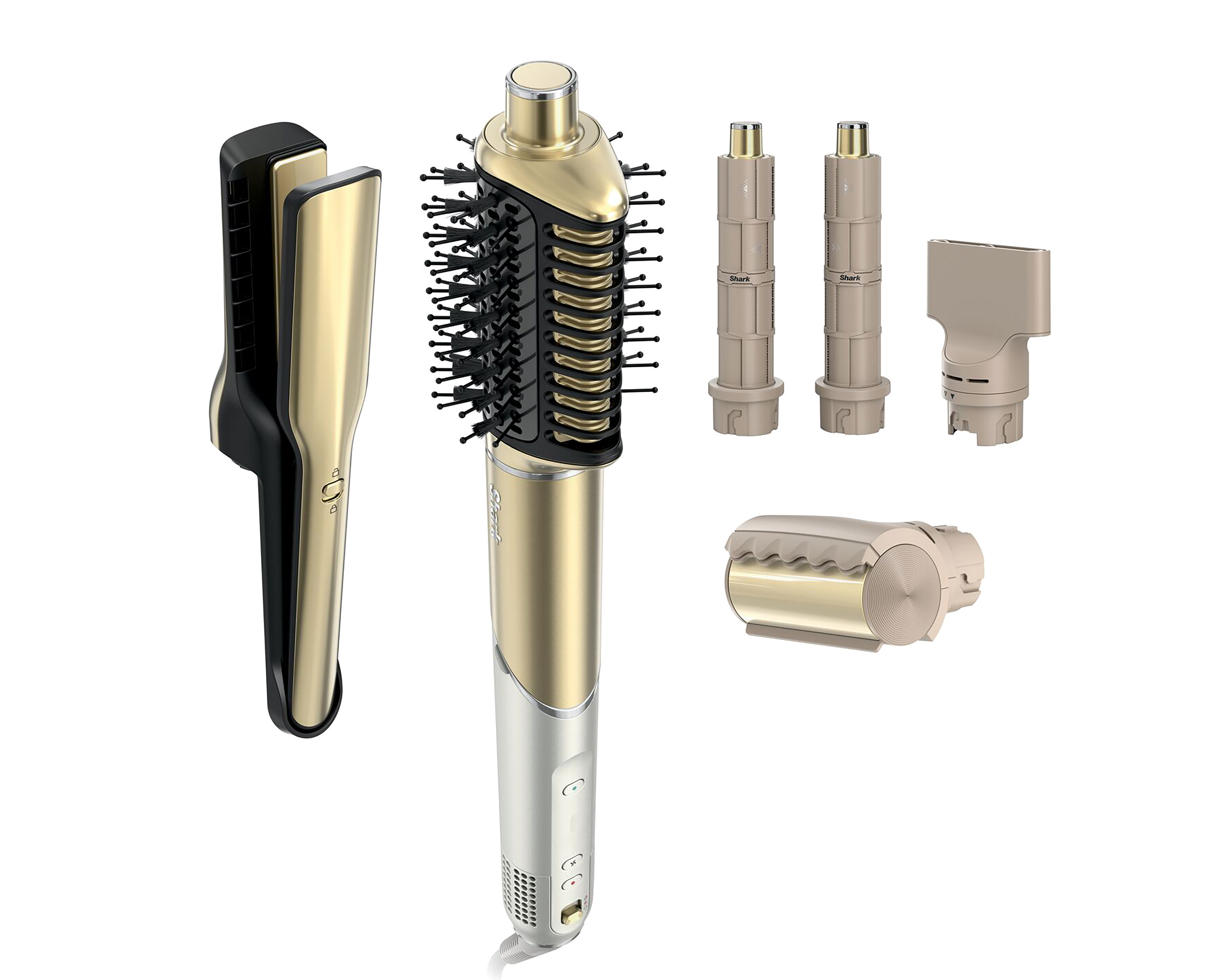 Multiestilizador de Aire Shark Glam con 6 Cabezales