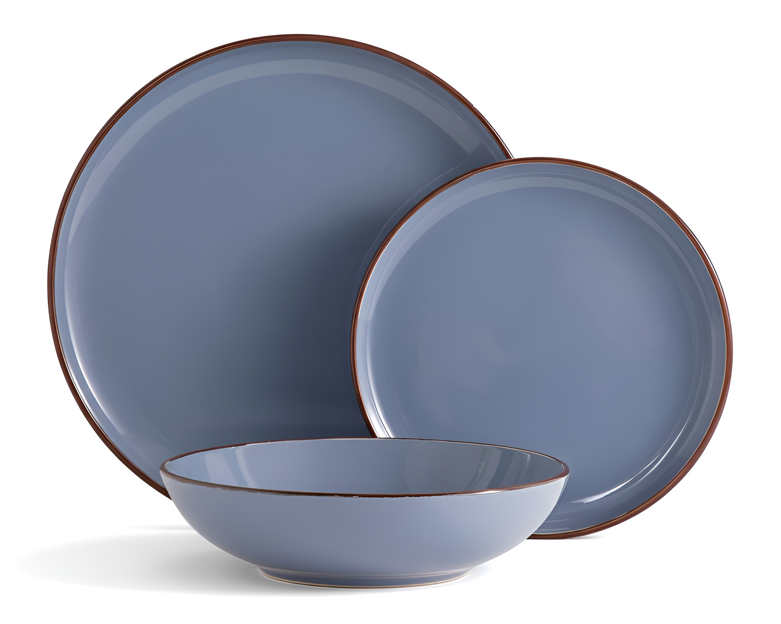 Foto 2 pulgar | Foto 1 | Vajilla de Cerámica Azul para 4 Personas 12 Piezas