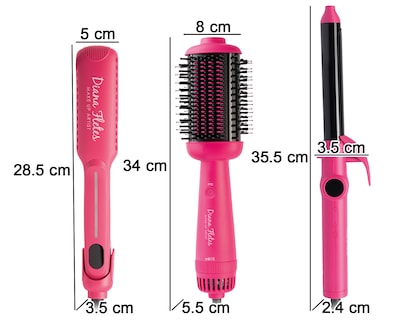 Foto 6 | Foto 6 | Combo de Plancha Cepillo Secador y Rizador para Cabello Diana Fletes 3 en 1