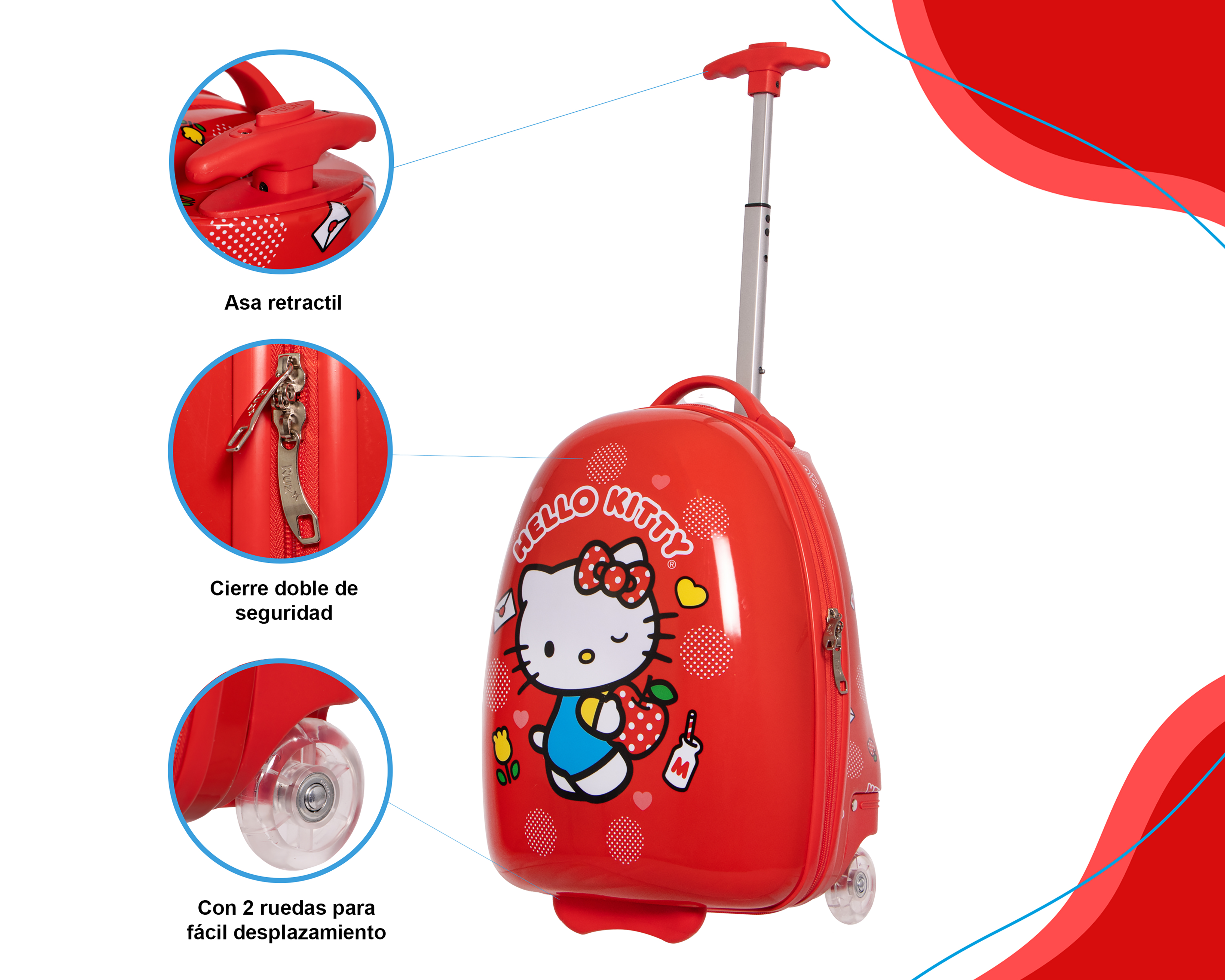 Foto 2 | Foto 2 | Mochila Con Ruedas Ruz Hello Kitty