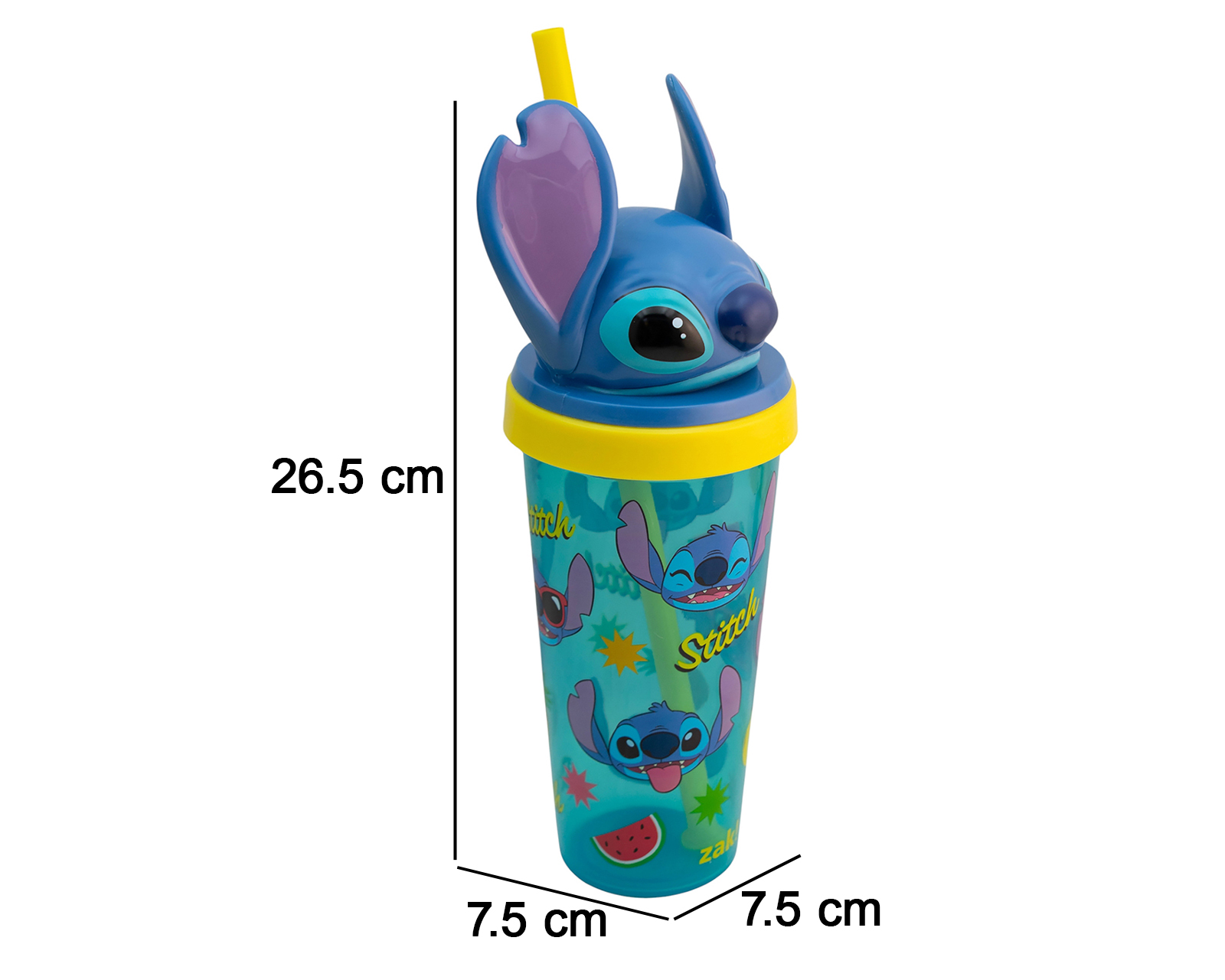 Foto 5 | Foto 5 | Vaso con Popote de Plástico Fun Kids 532 ml